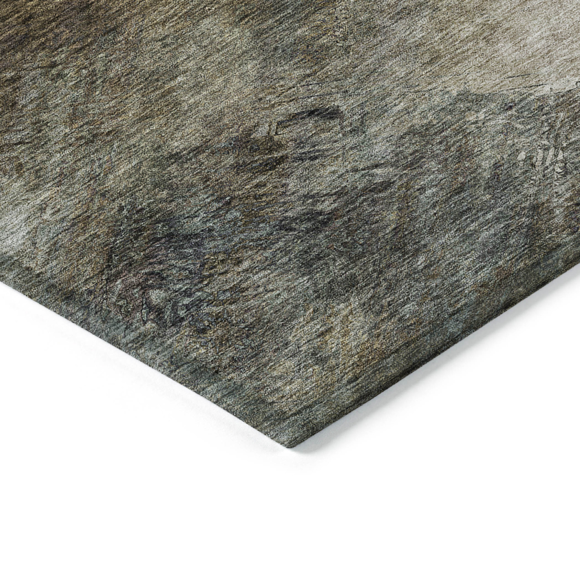 10' X 14' Chocolate And Beige Abstract Washable Indoor Outdoor Area Rug - 1 - Sports & Outdoor