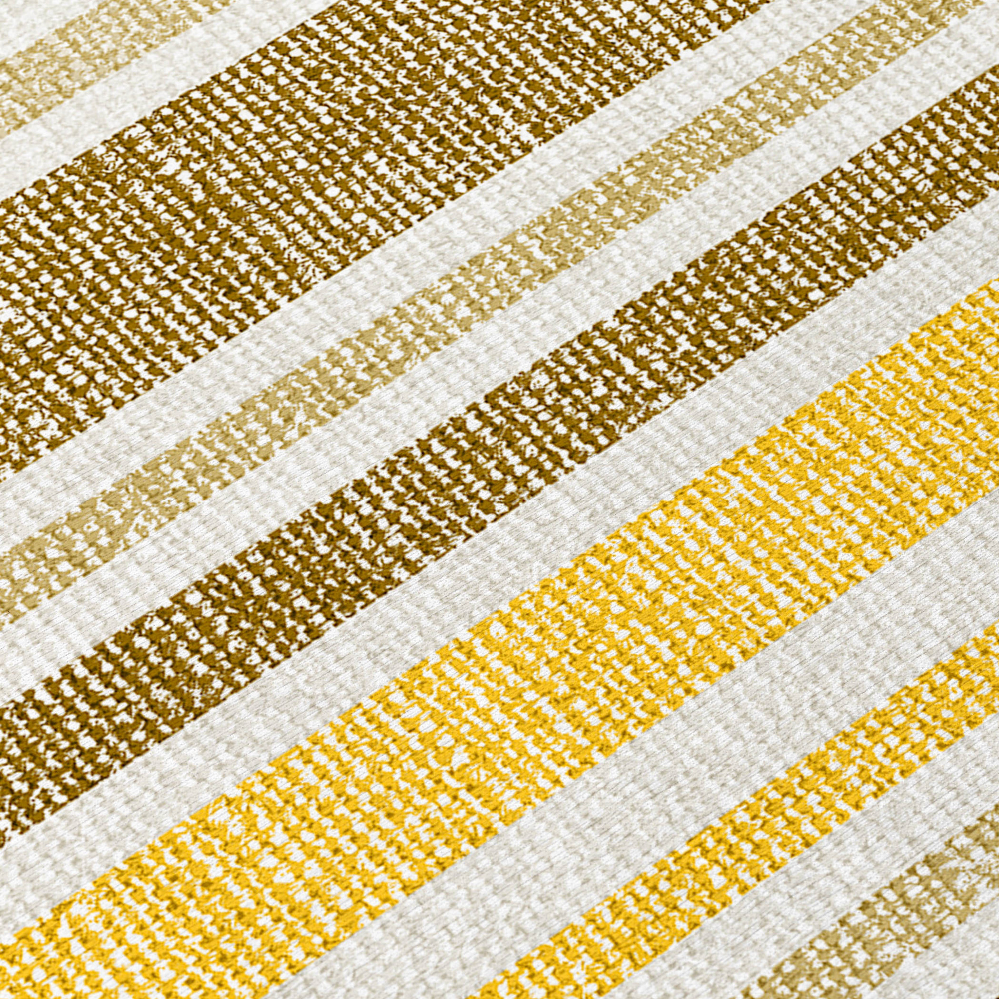 10' X 14' Brown And Orange Striped Washable Indoor Outdoor Area Rug - 1 - Sports & Outdoor