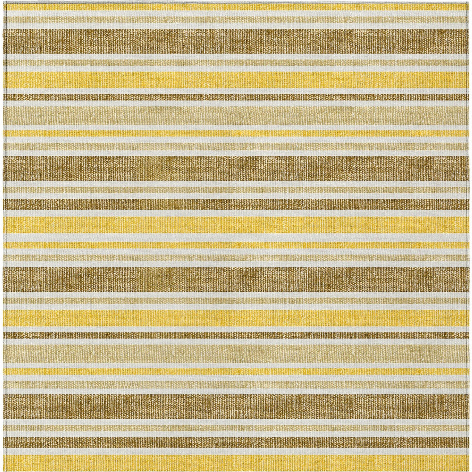 10' X 14' Brown And Orange Striped Washable Indoor Outdoor Area Rug - 1 - Sports & Outdoor