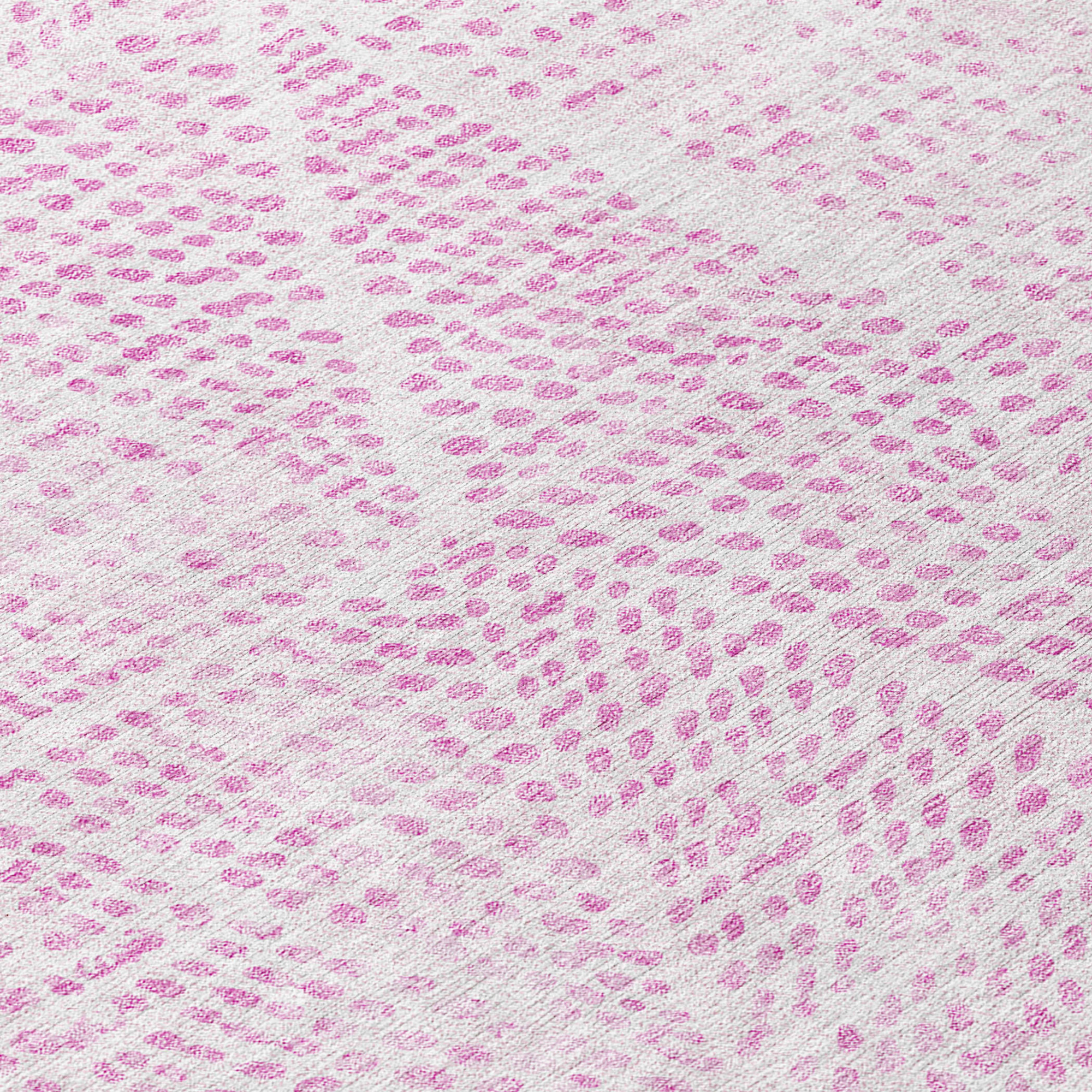 10' X 14' Pink And Ivory Geometric Washable Indoor Outdoor Area Rug - 1 - Sports & Outdoor