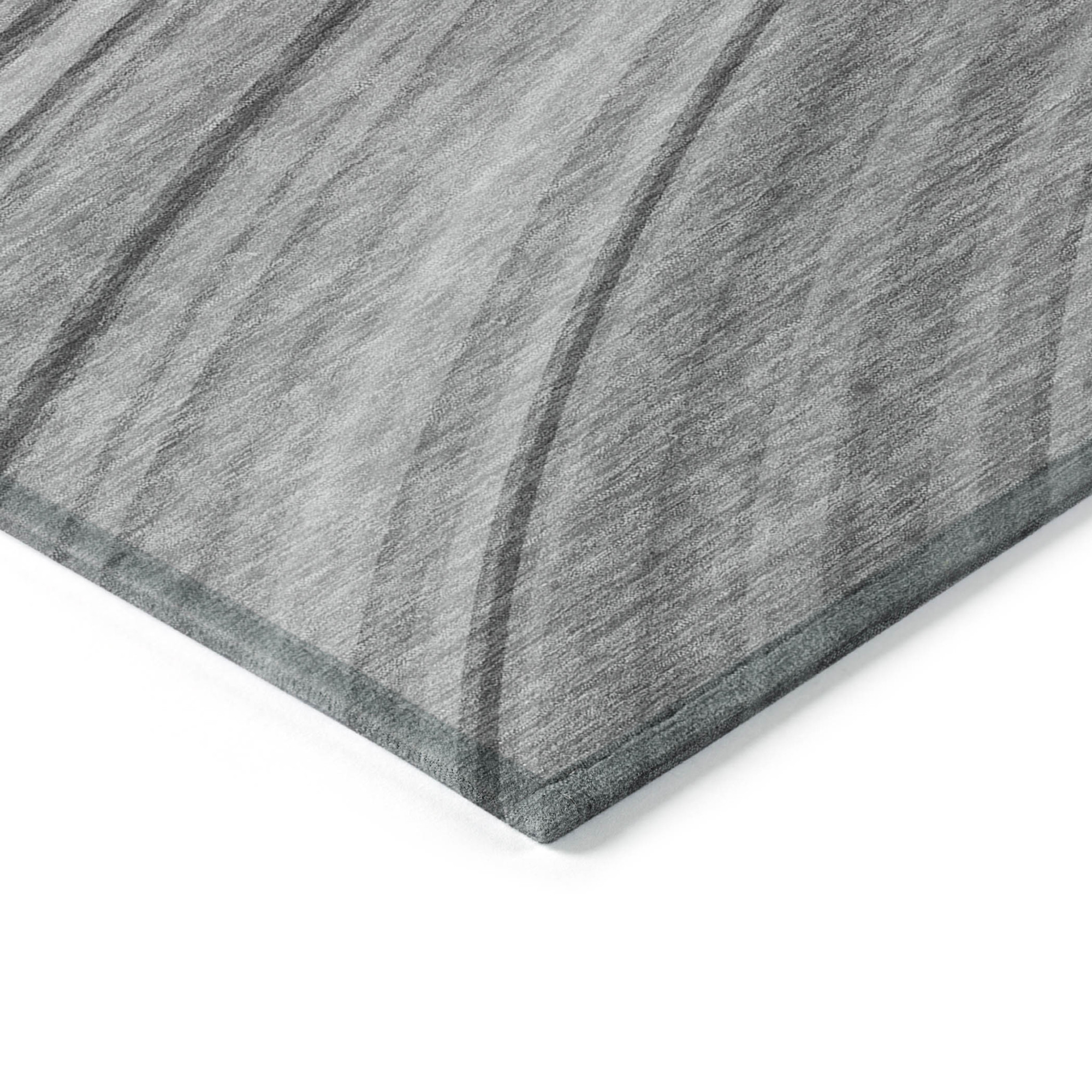 10' X 14' Gray Silver And Ivory Abstract Washable Indoor Outdoor Area Rug - 1 - Sports & Outdoor