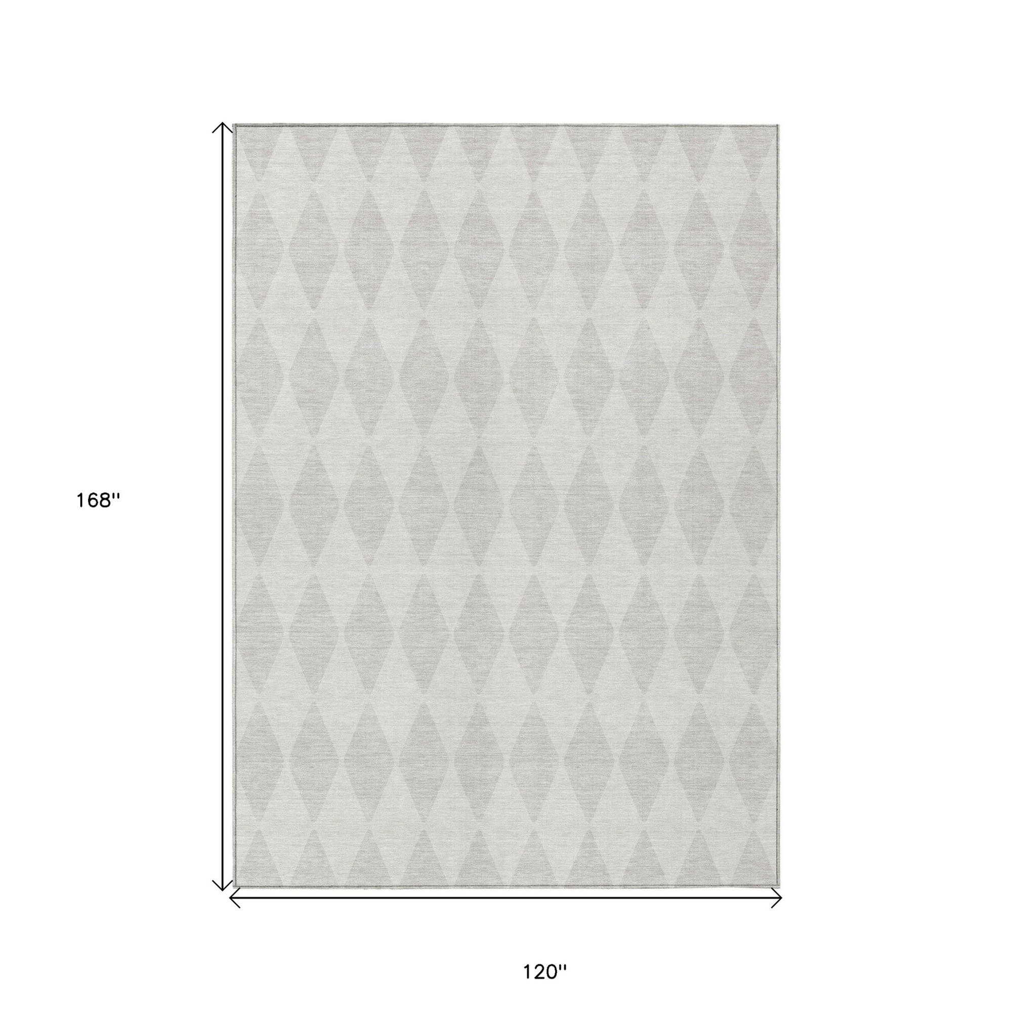 10' X 14' Ivory And Beige Geometric Washable Indoor Outdoor Area Rug - 1 - Sports & Outdoor