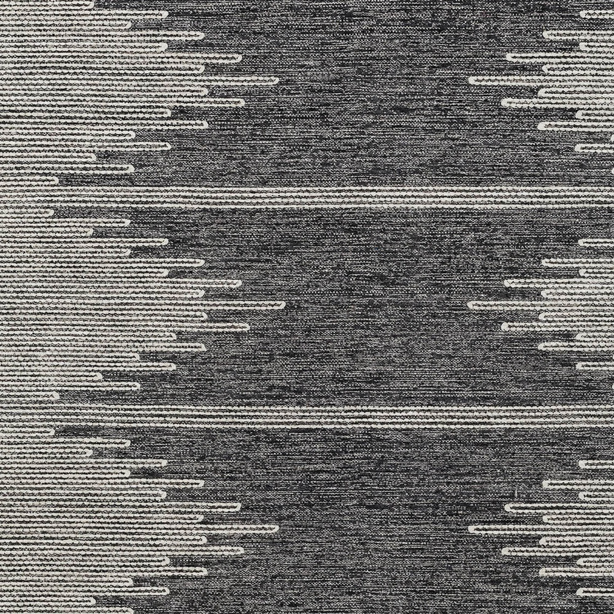 10' X 14' Charcoal And Ivory Abstract Washable Indoor Outdoor Area Rug - 1 - Sports & Outdoor
