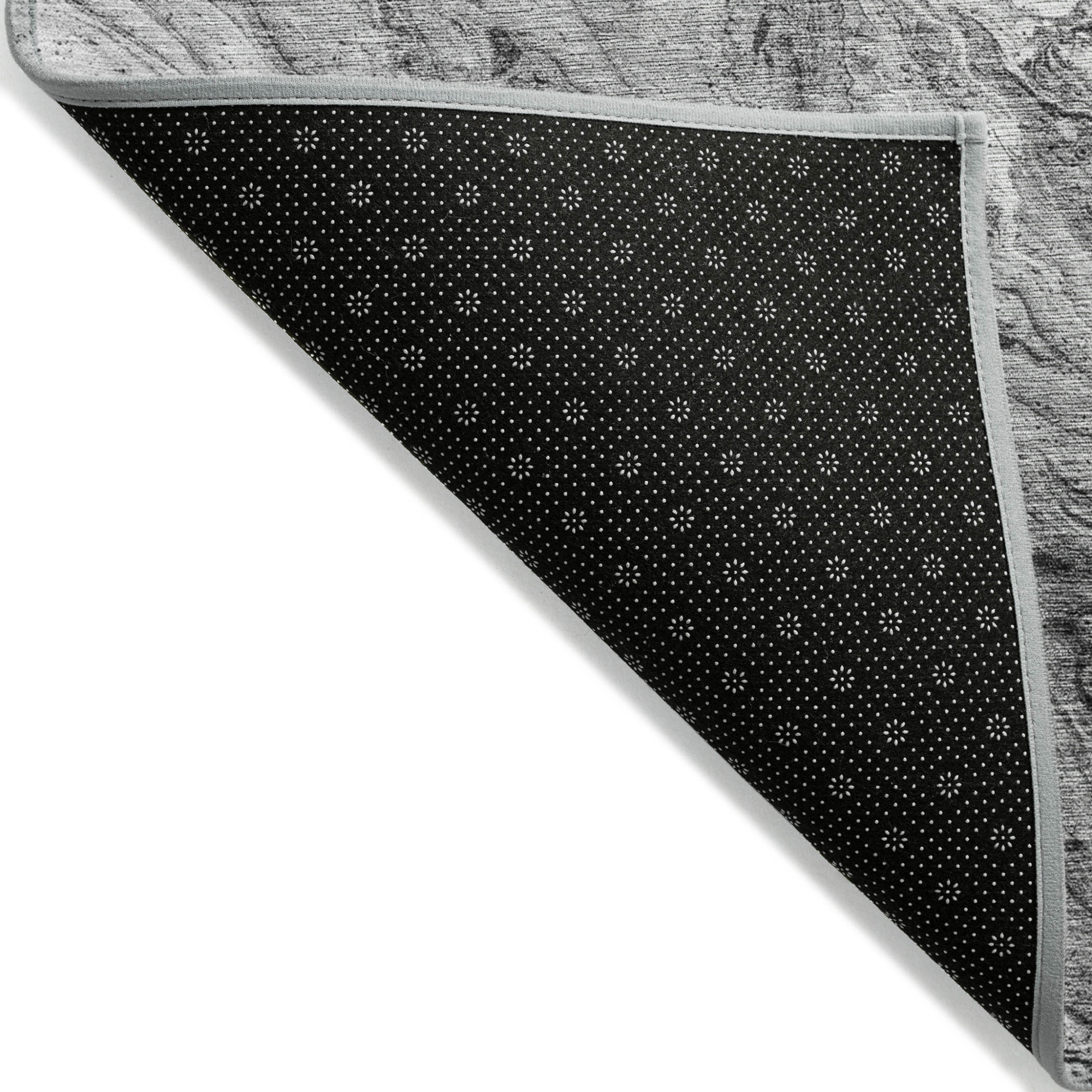 10' X 14' Gray Silver And Charcoal Abstract Washable Indoor Outdoor Area Rug - 1 - Sports & Outdoor
