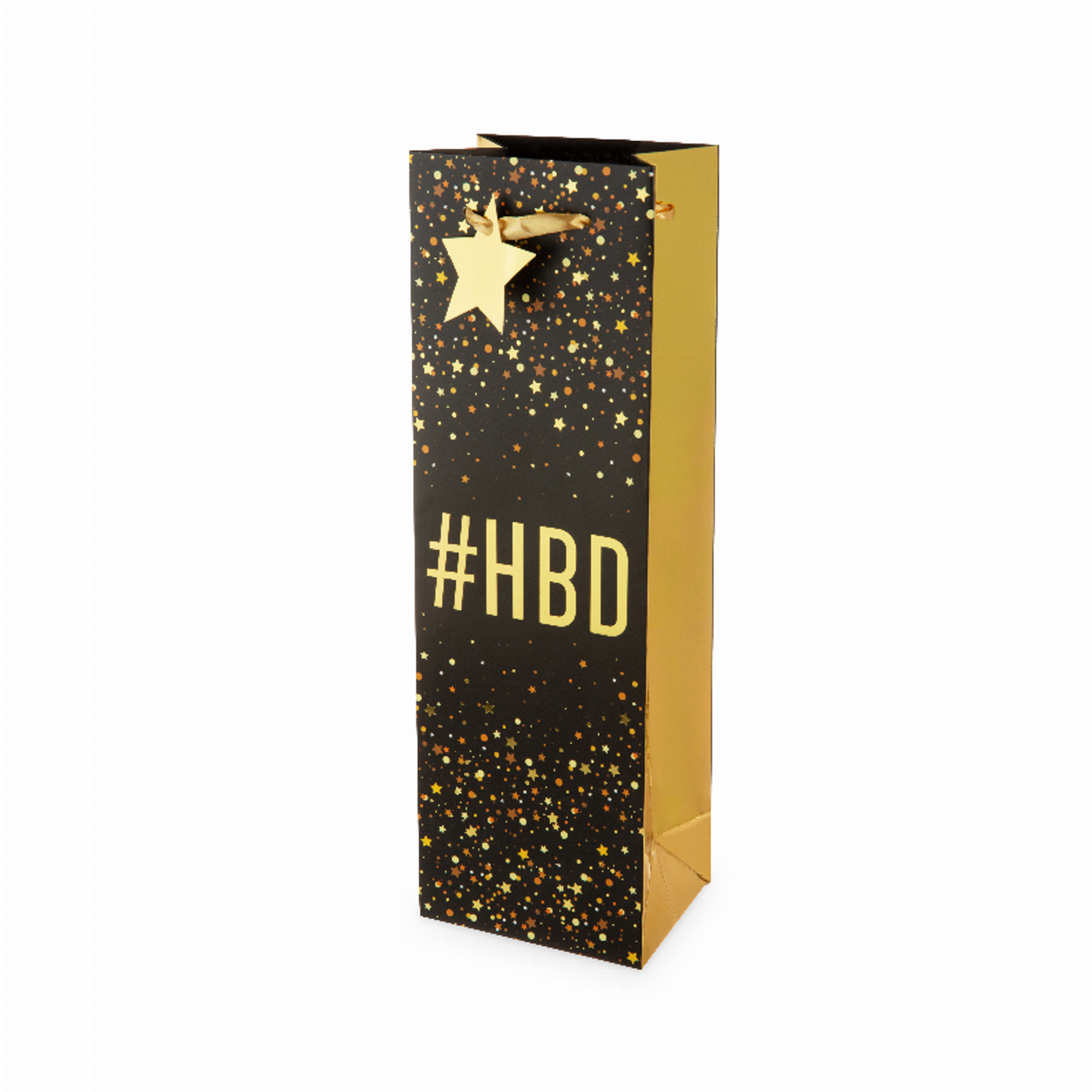 #Hbd Single-Bottle Wine Bag By Cakewalk - Black / 1 - Parties & Occasions
