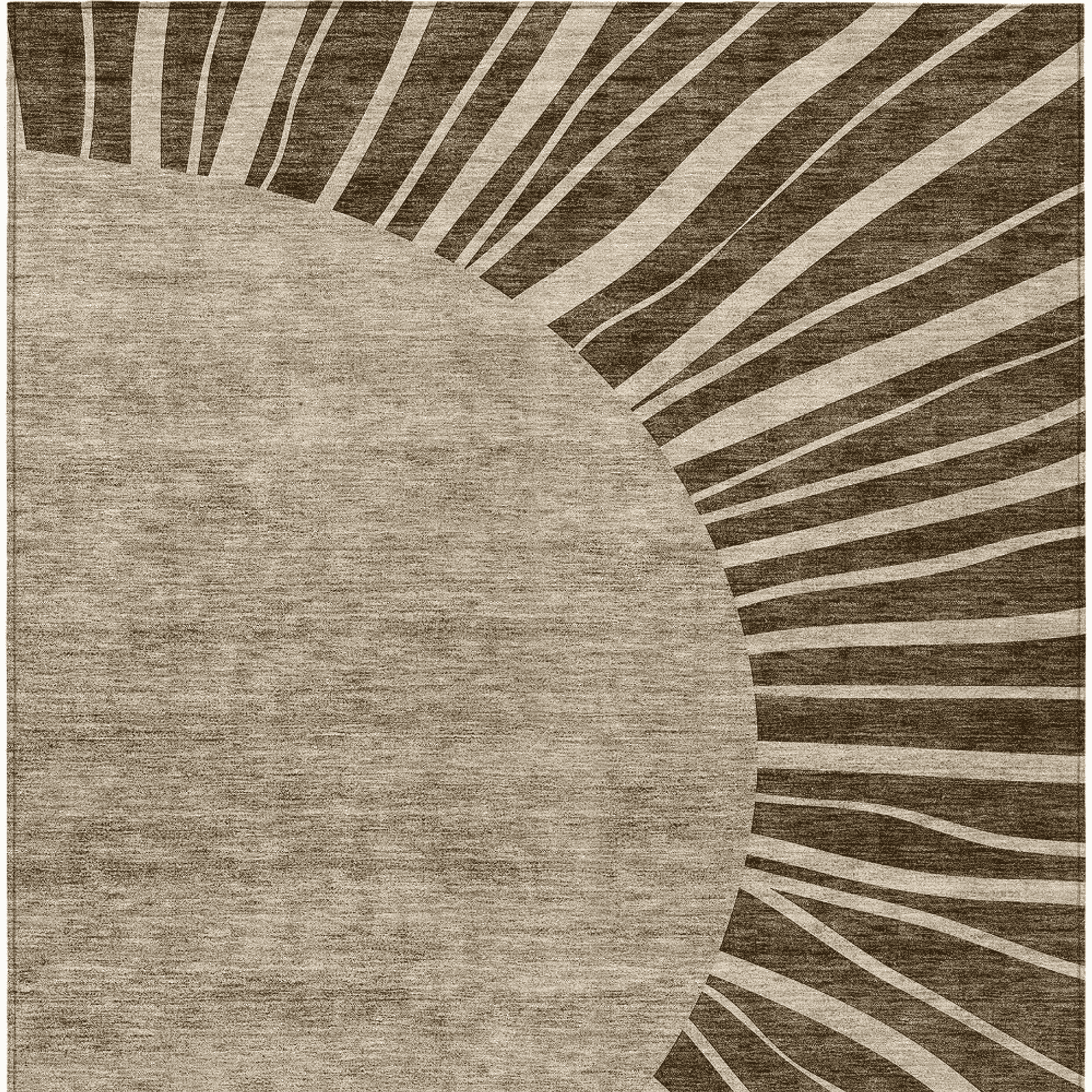 10' X 14' Brown Taupe And Beige Abstract Washable Indoor Outdoor Area Rug - 1 - Sports & Outdoor