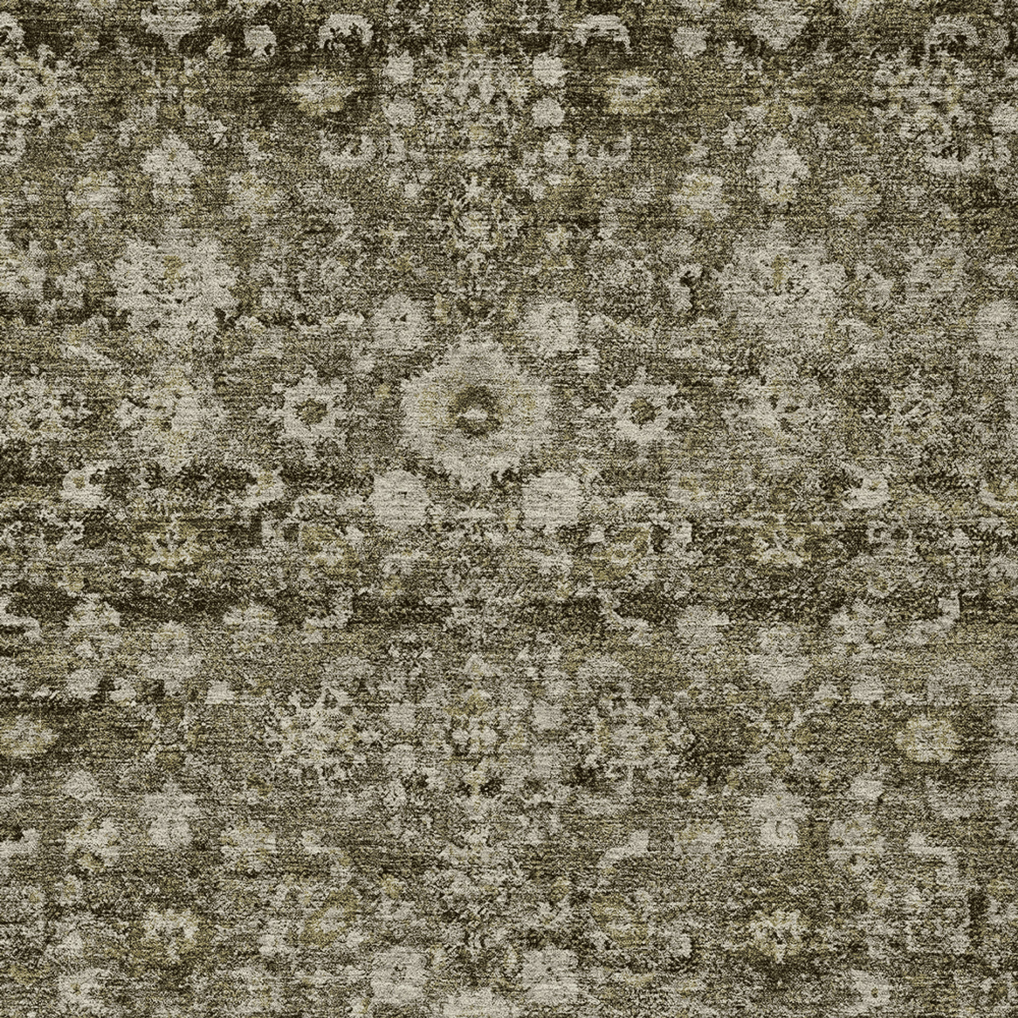 10' X 14' Brown And Beige Oriental Washable Indoor Outdoor Area Rug - 1 - Sports & Outdoor