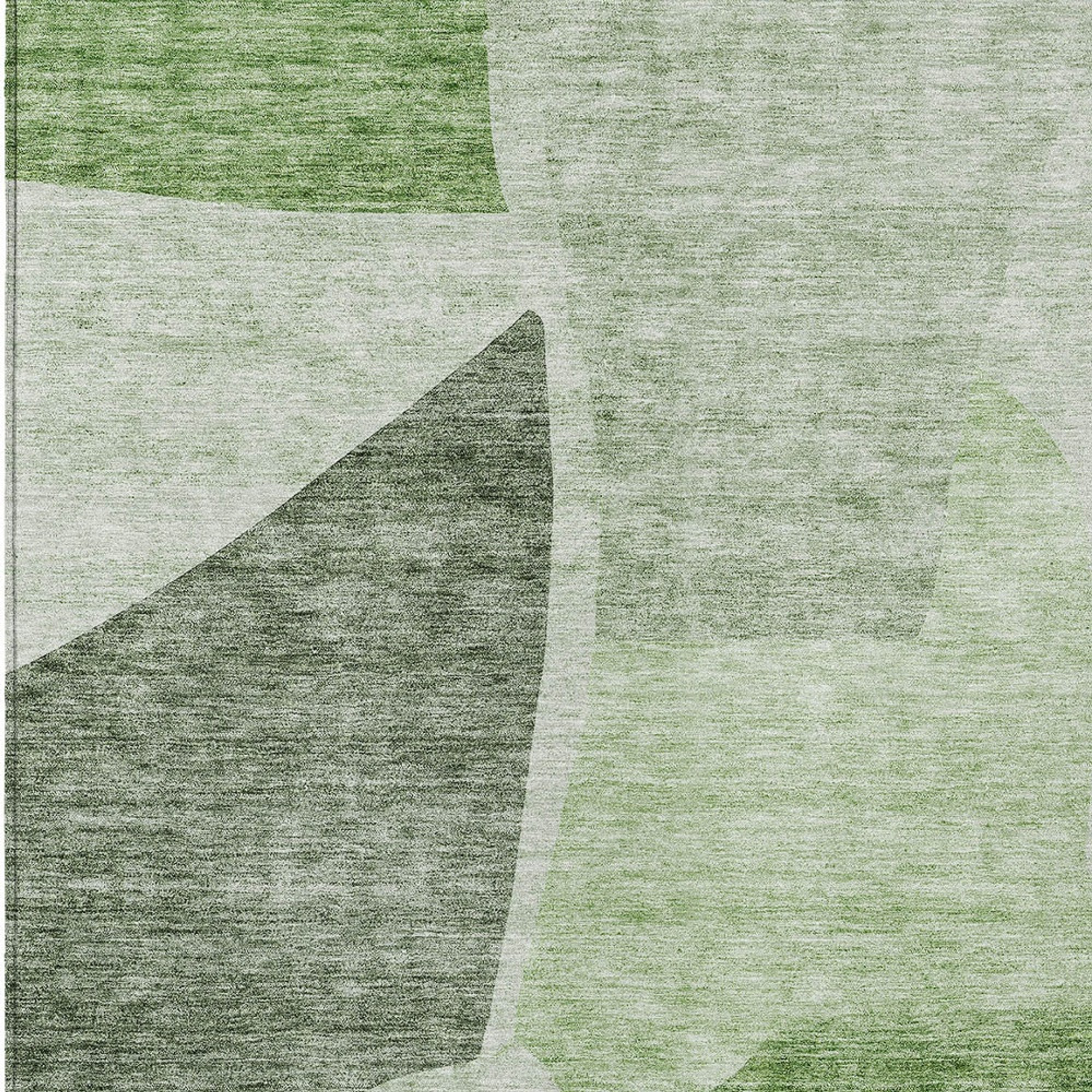 10' X 14' Olive Green And Fern Green Abstract Washable Indoor Outdoor Area Rug - 1 - Sports & Outdoor