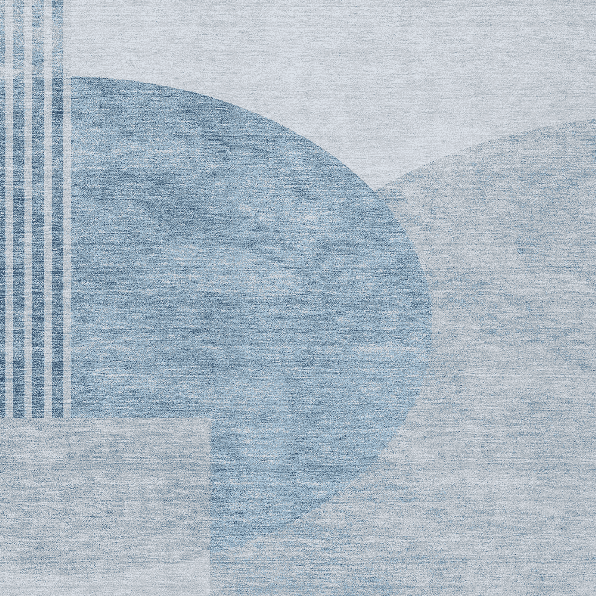 10' X 14' Navy Blue And Sky Blue Geometric Washable Indoor Outdoor Area Rug - 1 - Sports & Outdoor