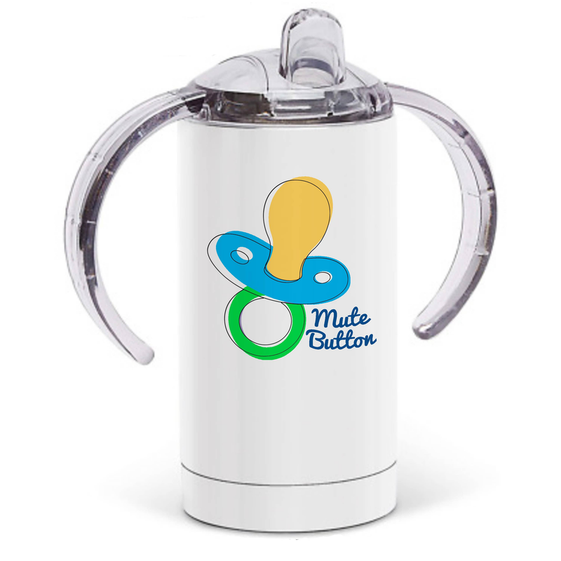 "Mute Button" Pacifier Sippy Cups with Handles - Blue / 1 - Kitchen & Dining
