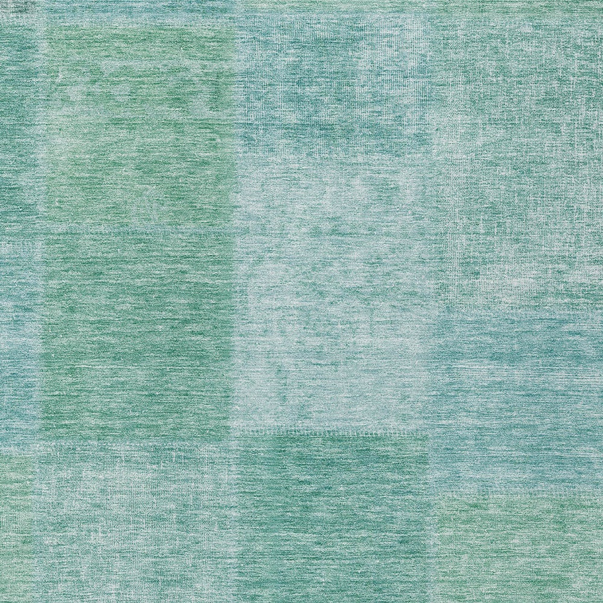 5' X 8' Teal Blue Sage And Green Patchwork Washable Indoor Outdoor Area Rug Sports & Outdoor