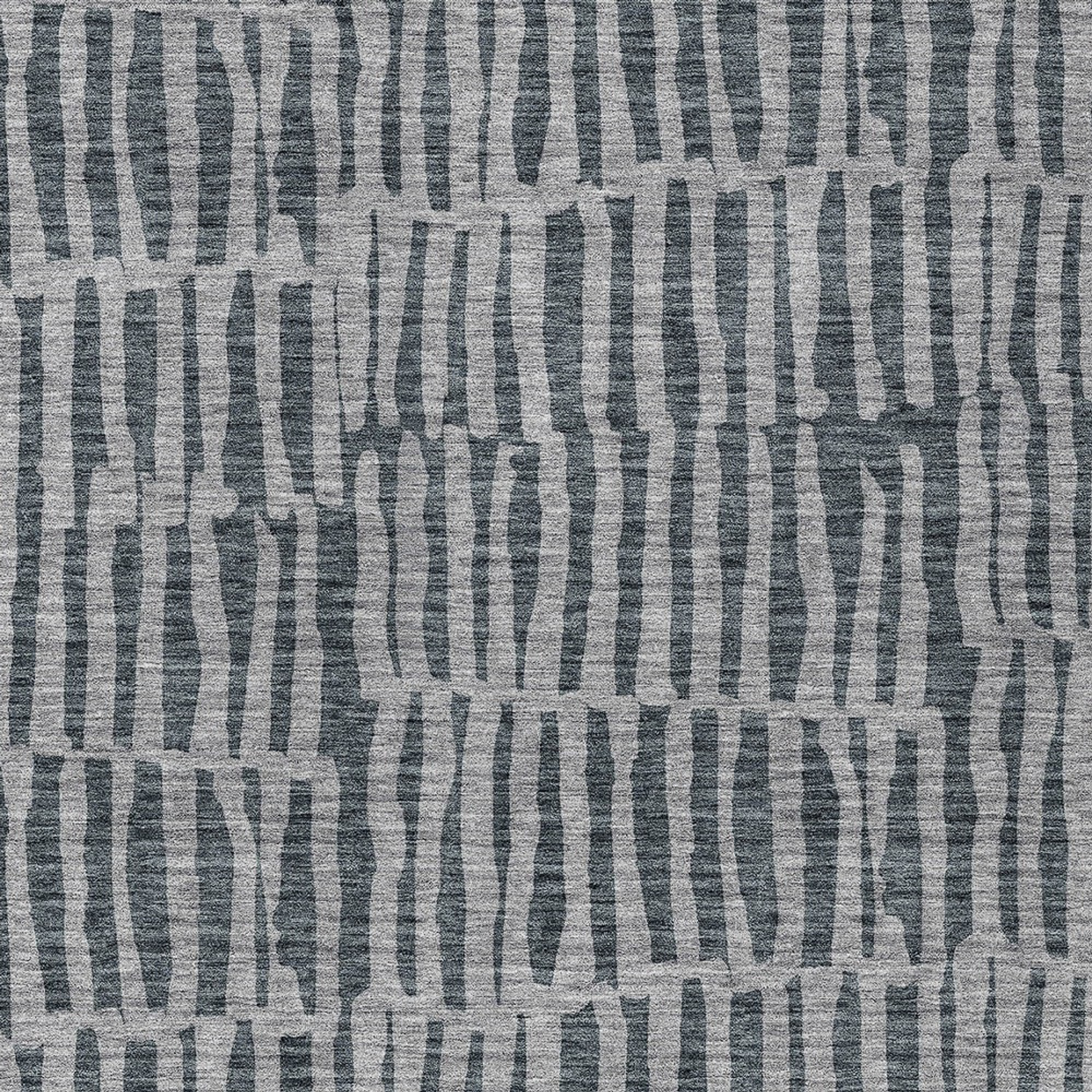 10' X 14' Charcoal And Gray Striped Washable Indoor Outdoor Area Rug - 1 - Sports & Outdoor