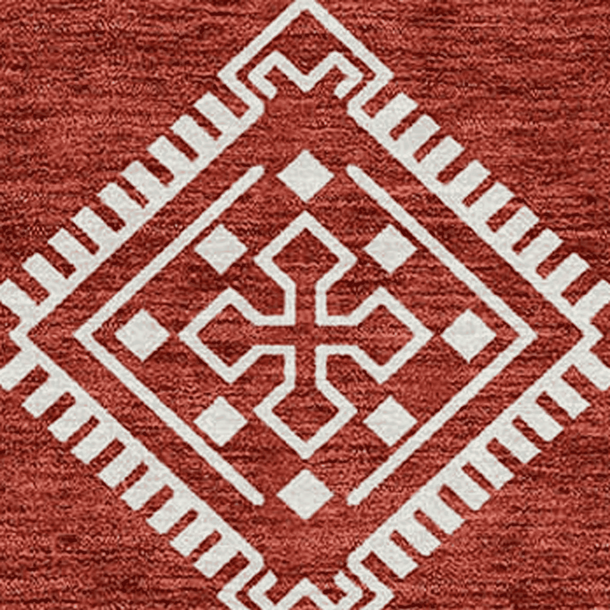 10' X 14' Red And Ivory Southwestern Washable Indoor Outdoor Area Rug - 1 - Sports & Outdoor