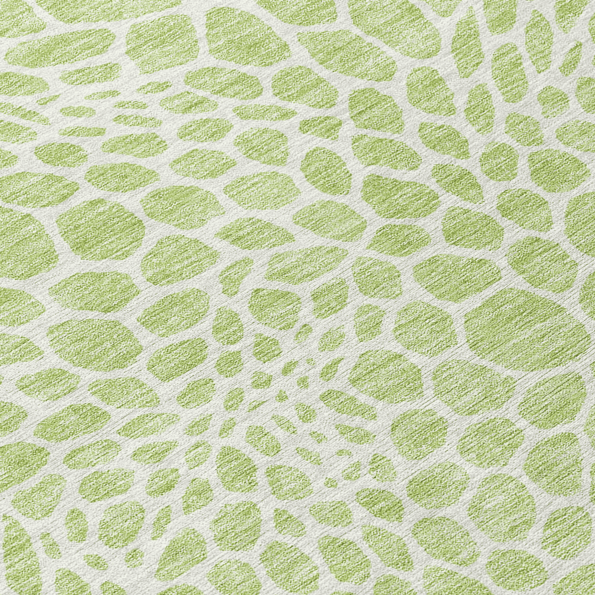 10' X 14' Artichoke Green And Ivory Geometric Washable Indoor Outdoor Area Rug - 1 - Sports & Outdoor