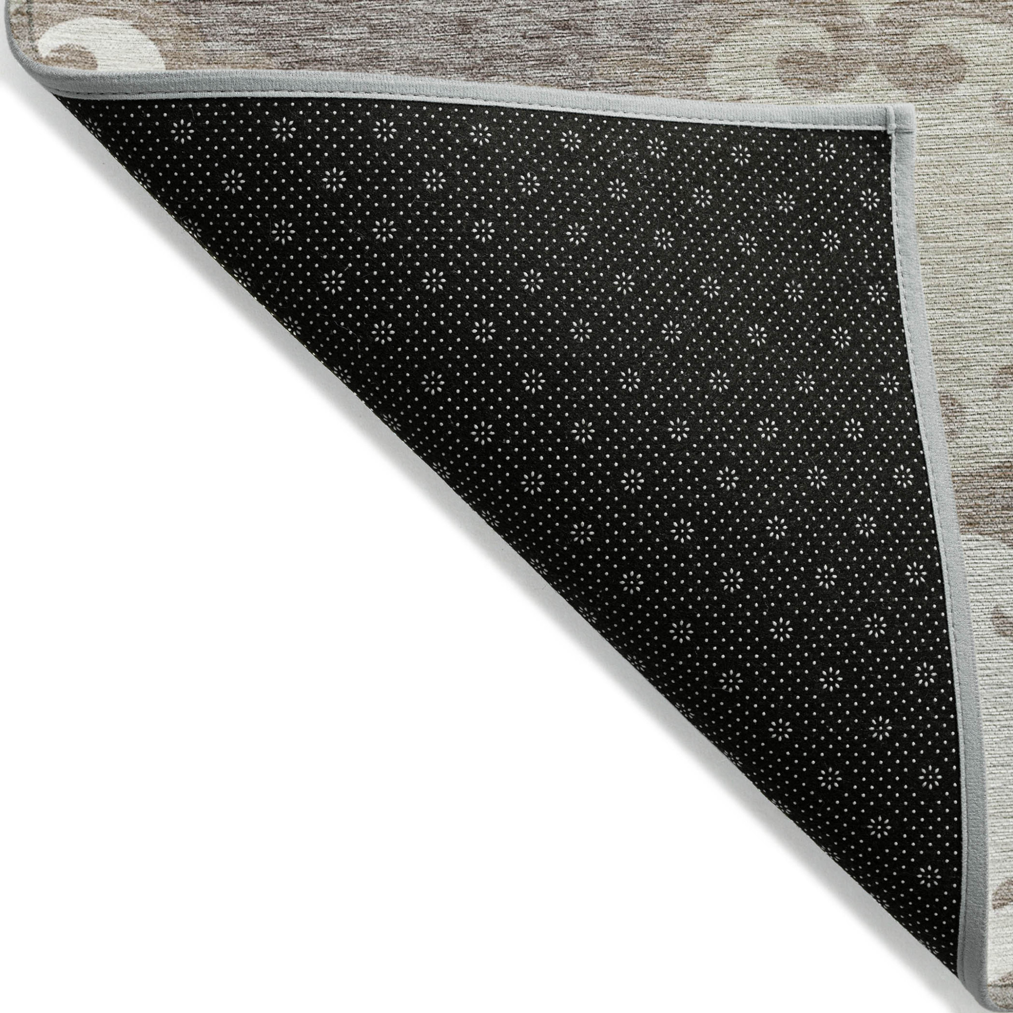 10' X 14' Taupe Beige And Gray Trellis Washable Indoor Outdoor Area Rug - 1 - Sports & Outdoor