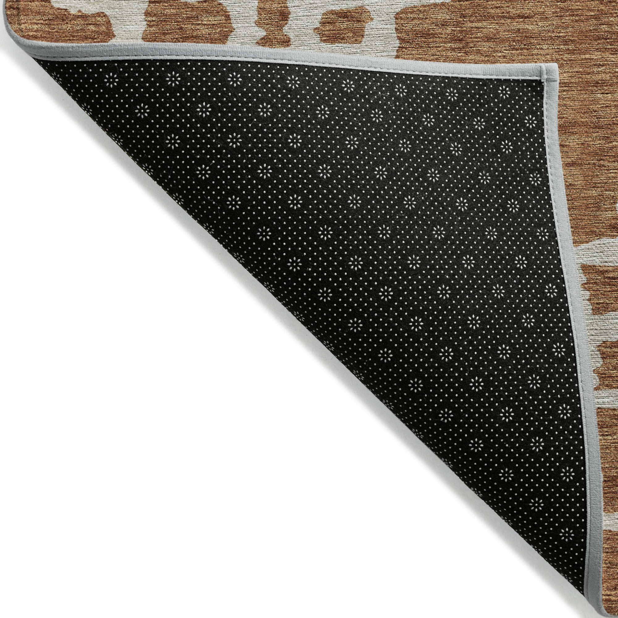 10' X 14' Brown And Ivory Geometric Washable Indoor Outdoor Area Rug - 1 - Sports & Outdoor
