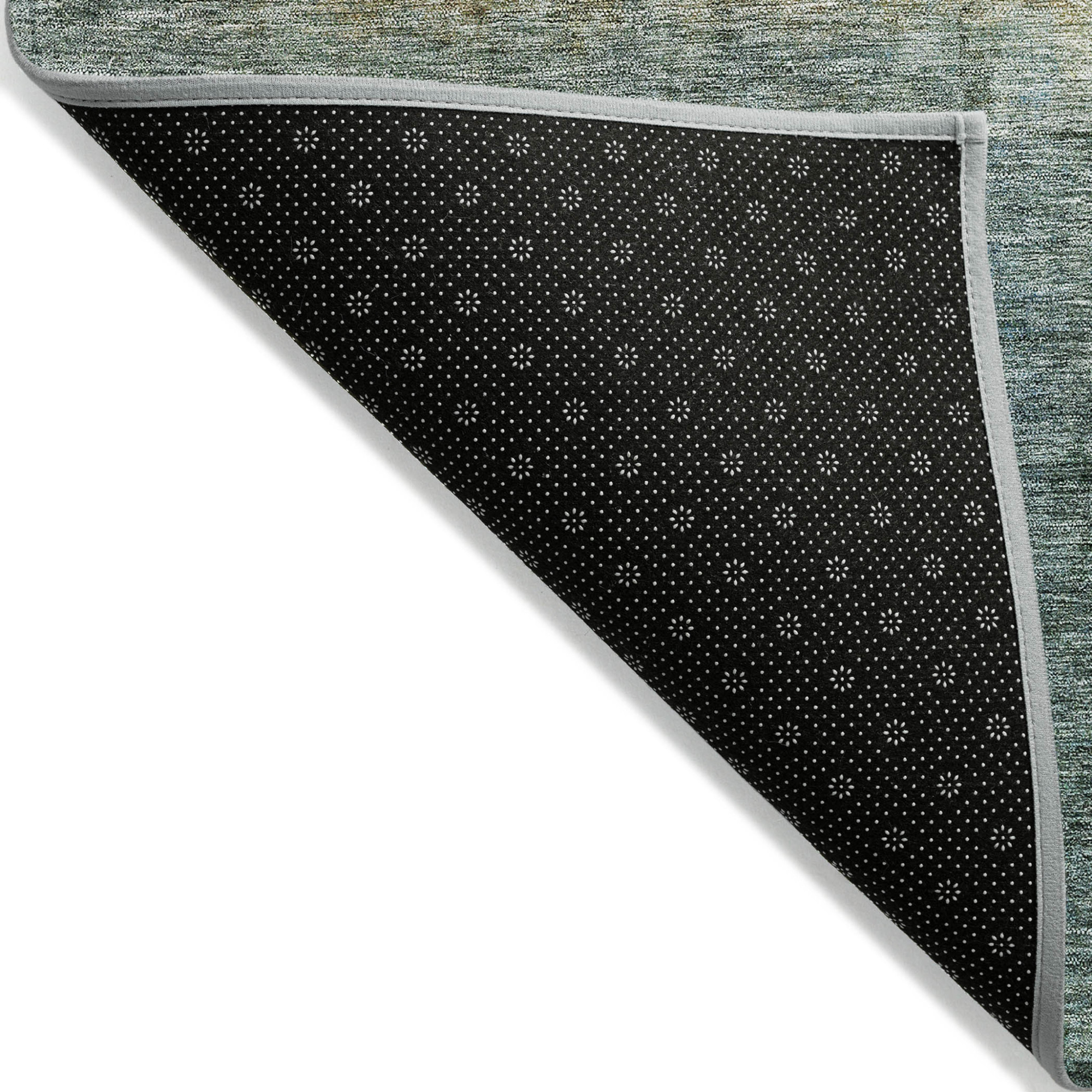 10' X 14' Blue Gold And Green Abstract Washable Indoor Outdoor Area Rug - 1 - Sports & Outdoor