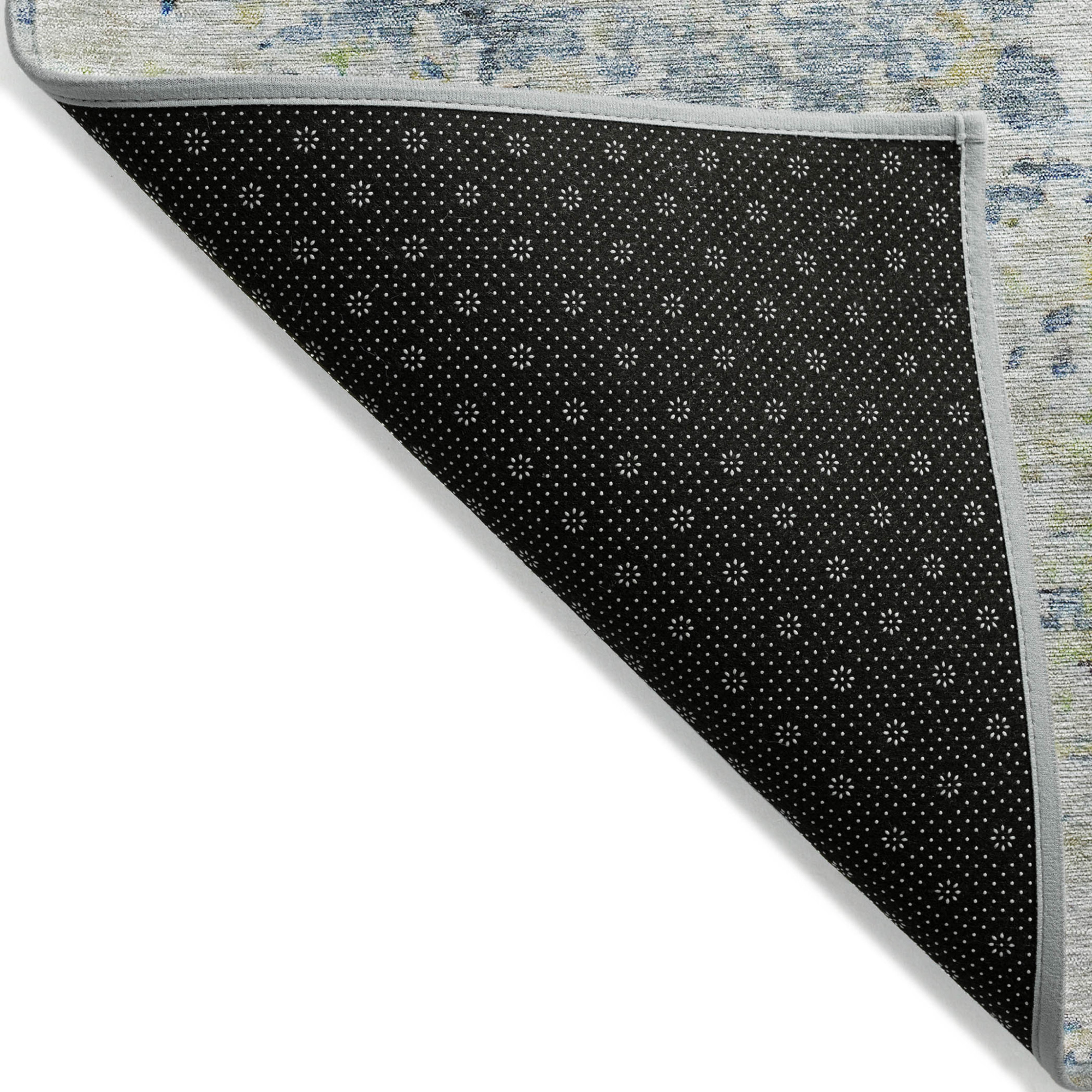 10' X 14' Blue Gray And Green Abstract Washable Indoor Outdoor Area Rug - 1 - Sports & Outdoor