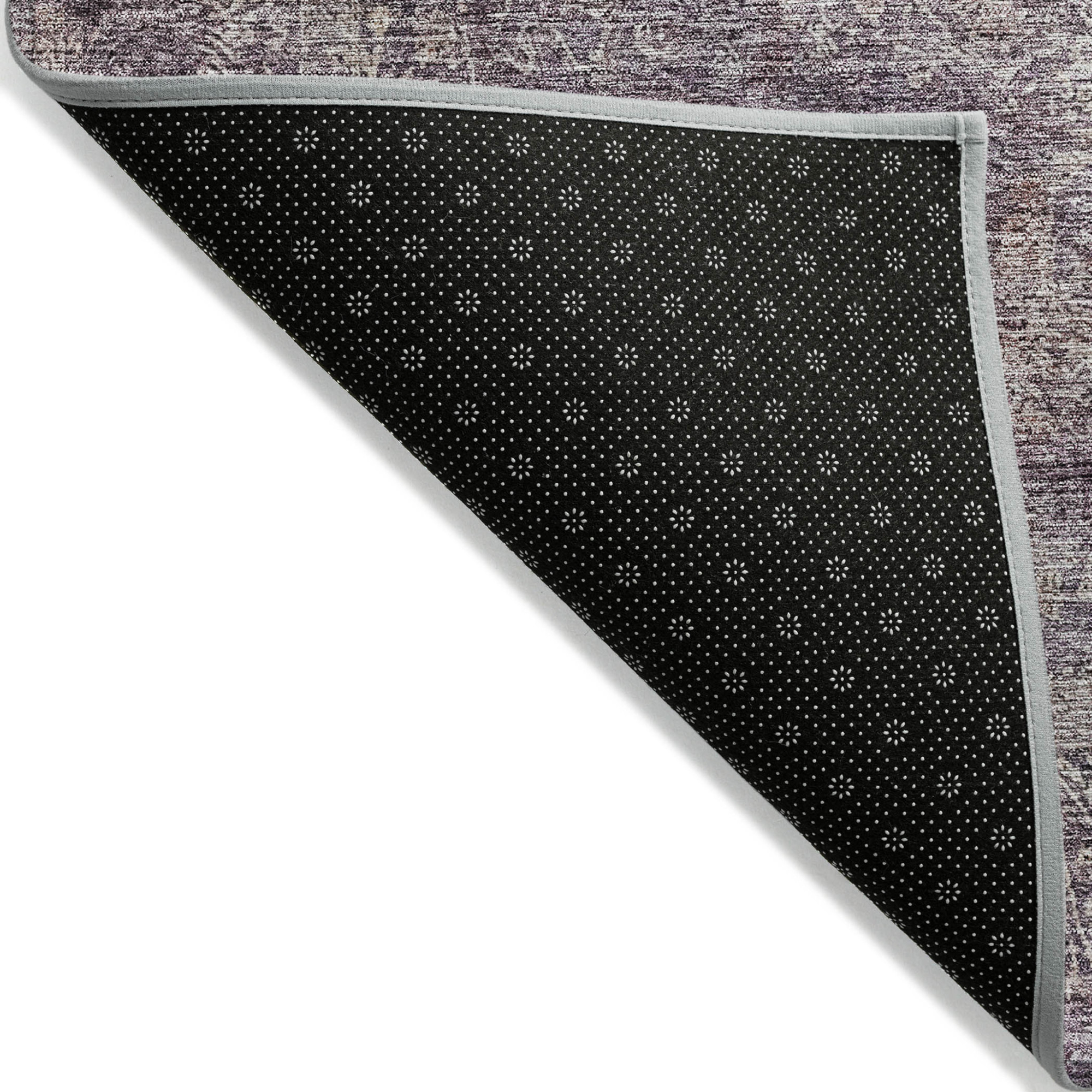 10' X 14' Plum And Lavender Floral Washable Indoor Outdoor Area Rug - 1 - Sports & Outdoor