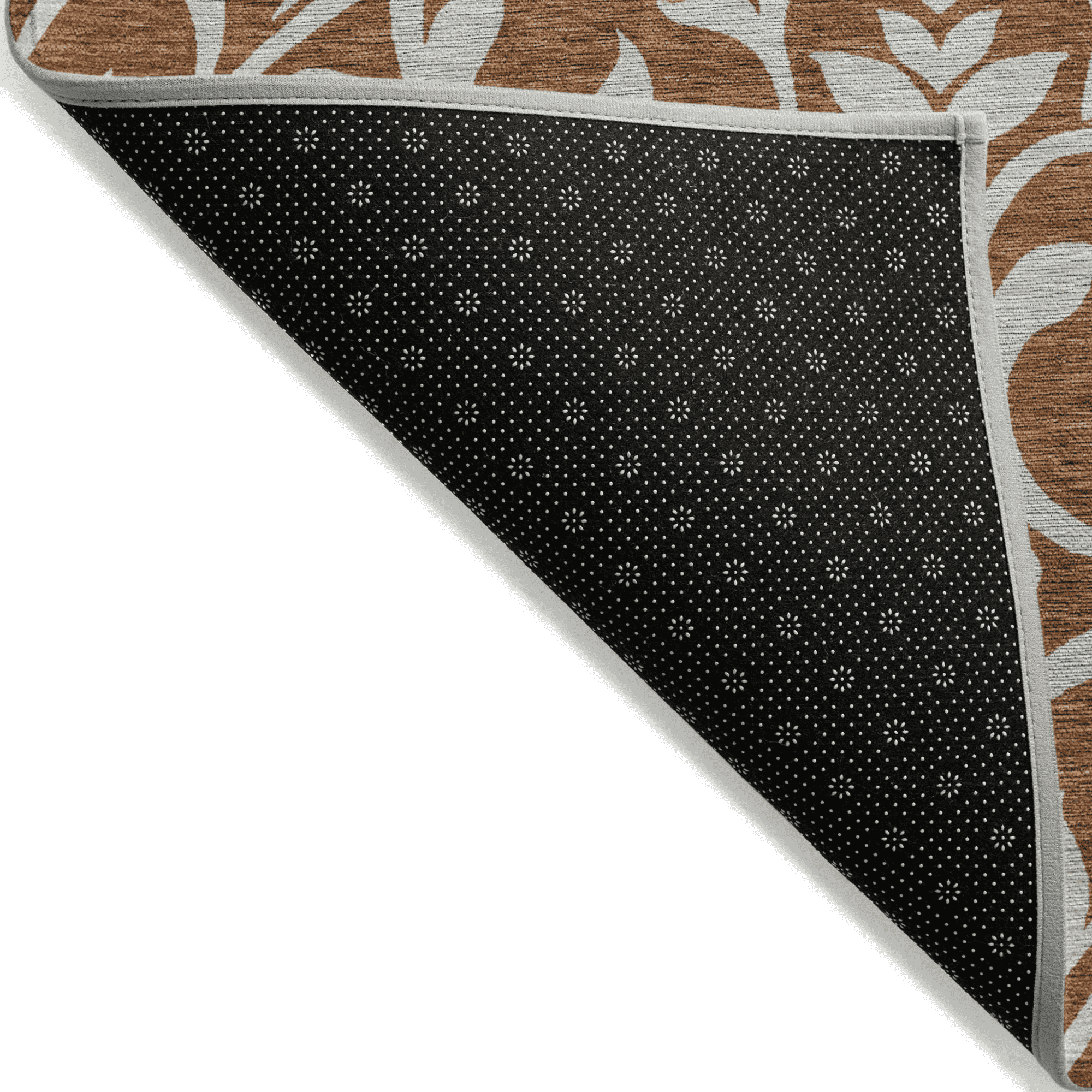 10' X 14' Brown And Beige Floral Washable Indoor Outdoor Area Rug - 1 - Sports & Outdoor
