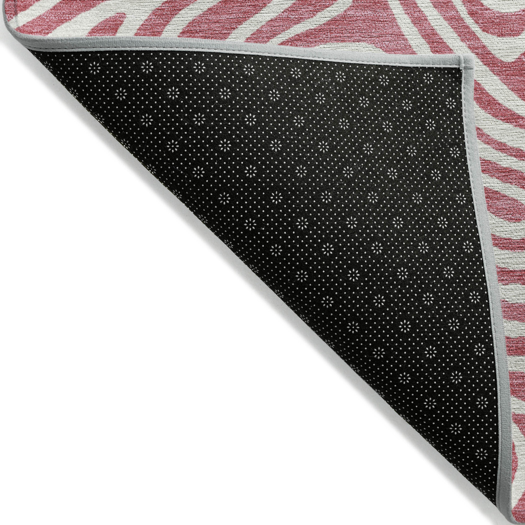 10' X 14' Blush And Ivory Abstract Washable Indoor Outdoor Area Rug - 1 - Sports & Outdoor