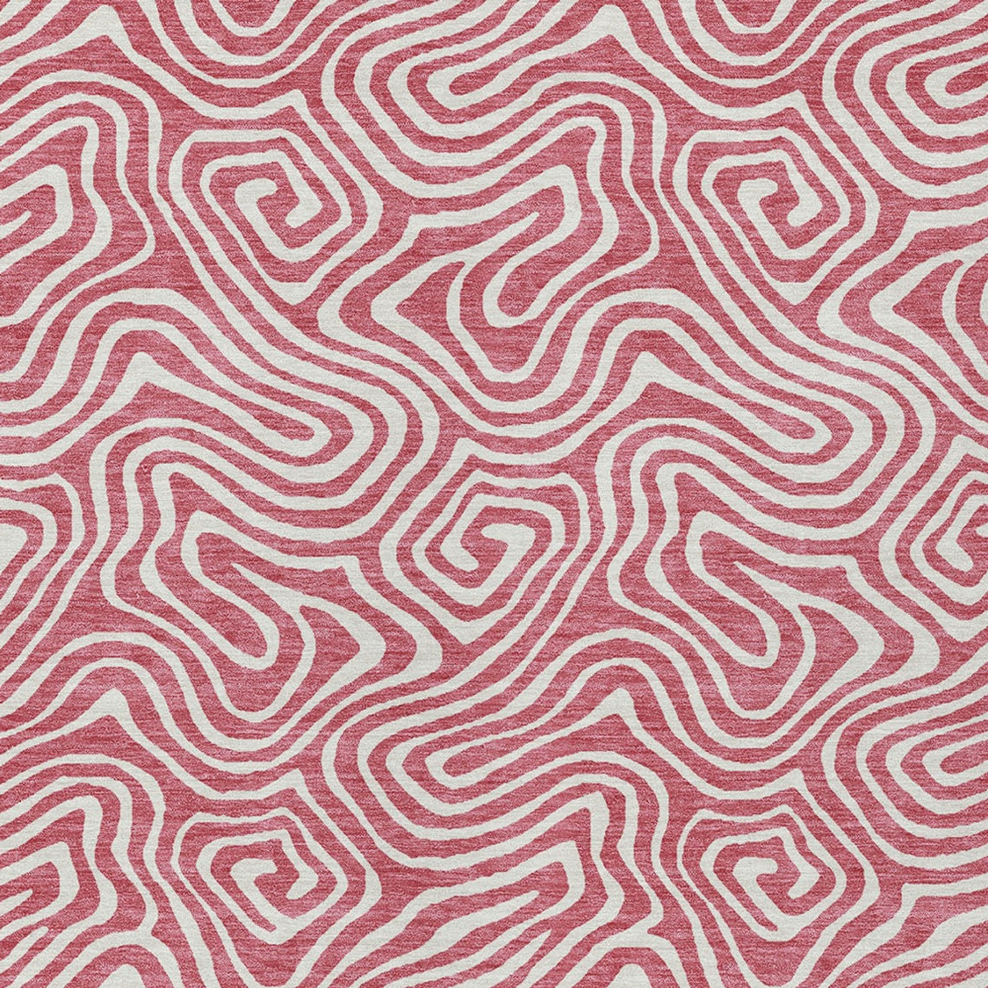 10' X 14' Blush And Ivory Abstract Washable Indoor Outdoor Area Rug - 1 - Sports & Outdoor