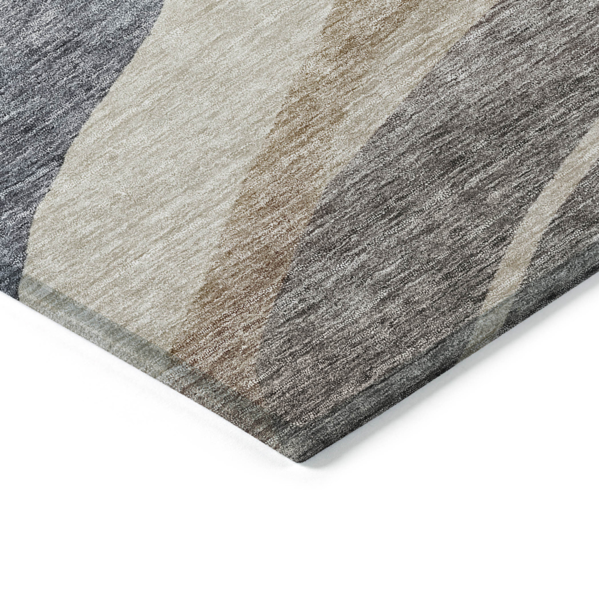 10' X 14' Blue Brown And Beige Abstract Washable Indoor Outdoor Area Rug - 1 - Sports & Outdoor