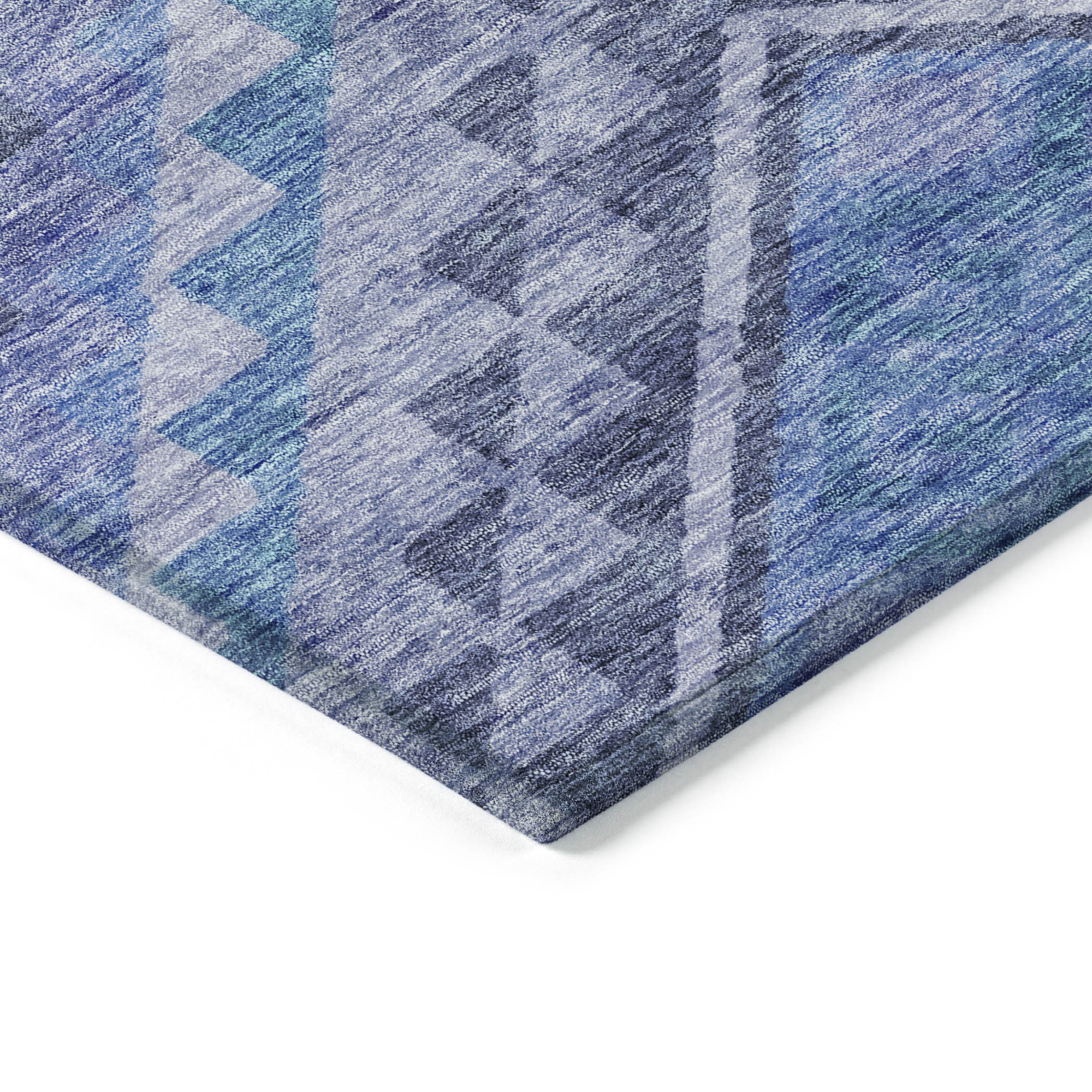 10' X 14' Navy Blue Charcoal And Gray Southwestern Washable Indoor Outdoor Area Rug - 1 - Sports & Outdoor