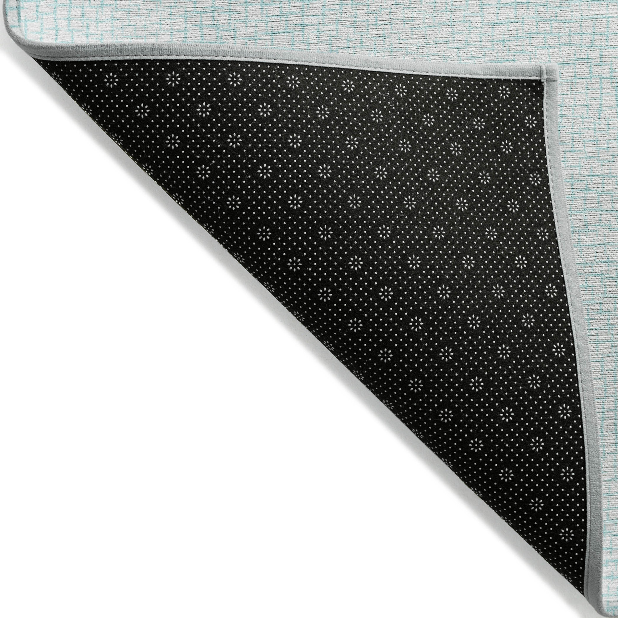 10' X 14' Sky Blue And Ivory Geometric Washable Indoor Outdoor Area Rug - 1 - Sports & Outdoor