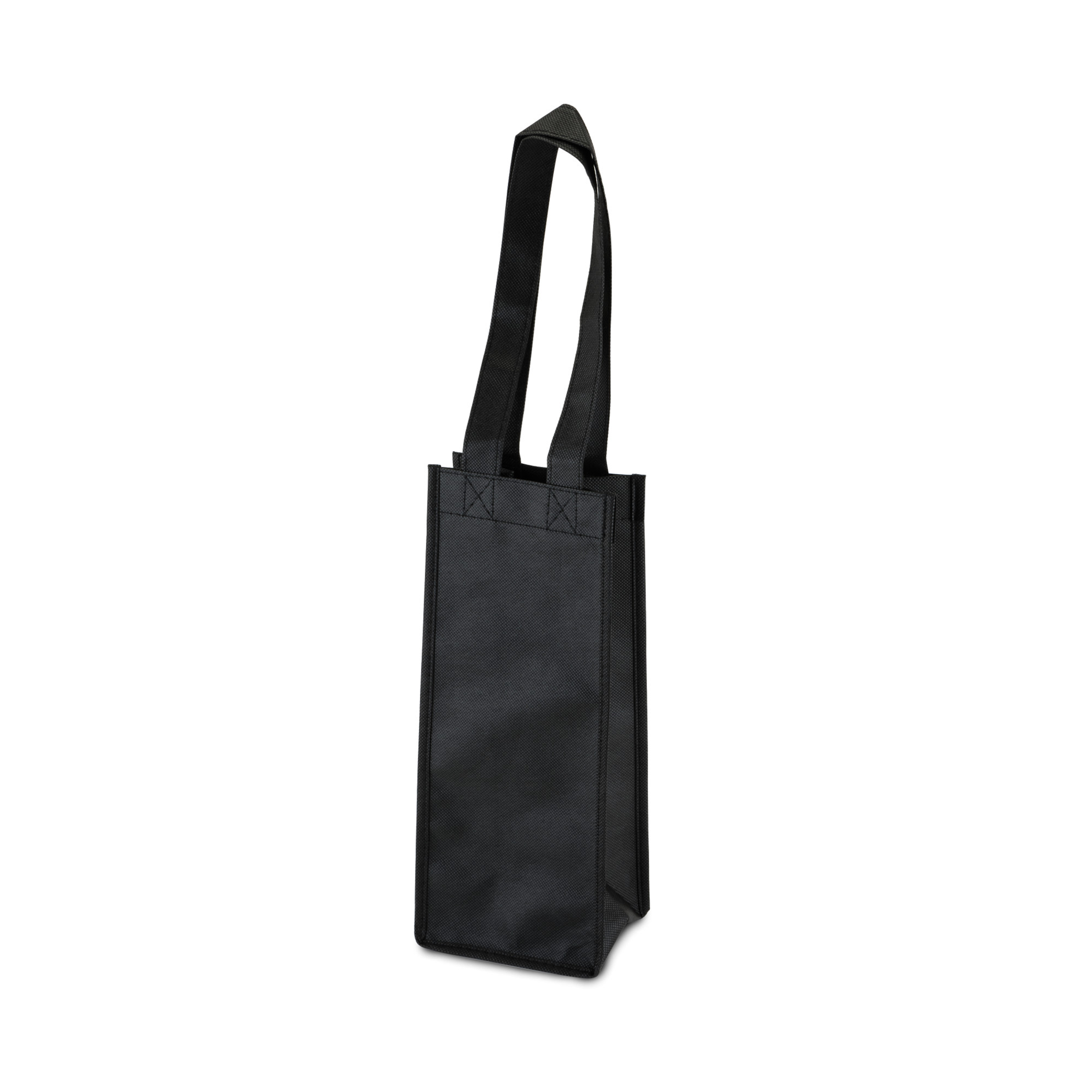 1 Bottle Non Woven Tote in Black by True - Black / 1 - Apparel and Accessories