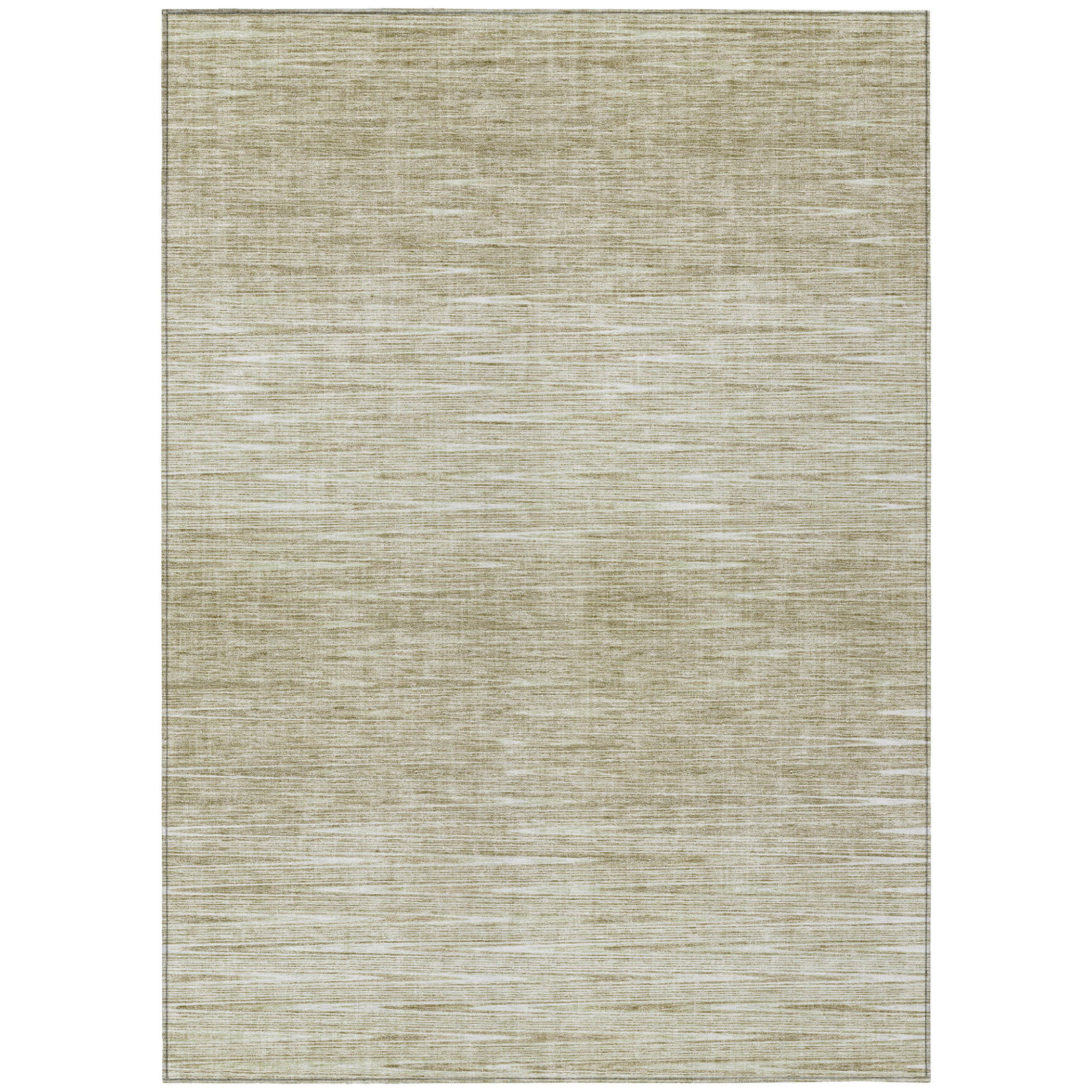 10' X 14' Khaki And Beige Abstract Washable Indoor Outdoor Area Rug - 1 - Sports & Outdoor