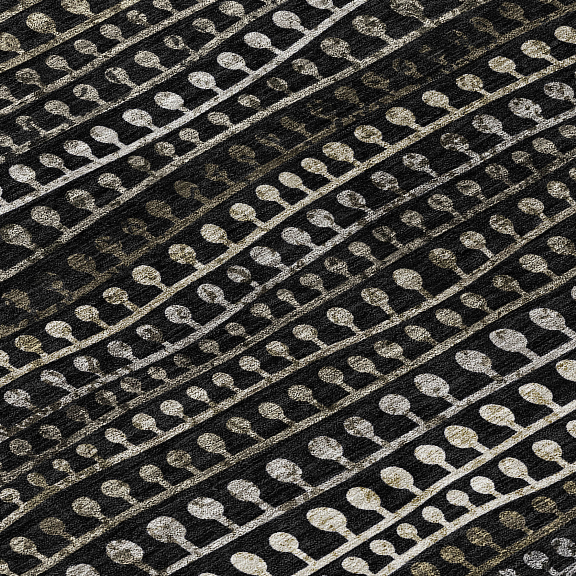 10' X 14' Taupe Charcoal And Gray Striped Washable Indoor Outdoor Area Rug - 1 - Sports & Outdoor