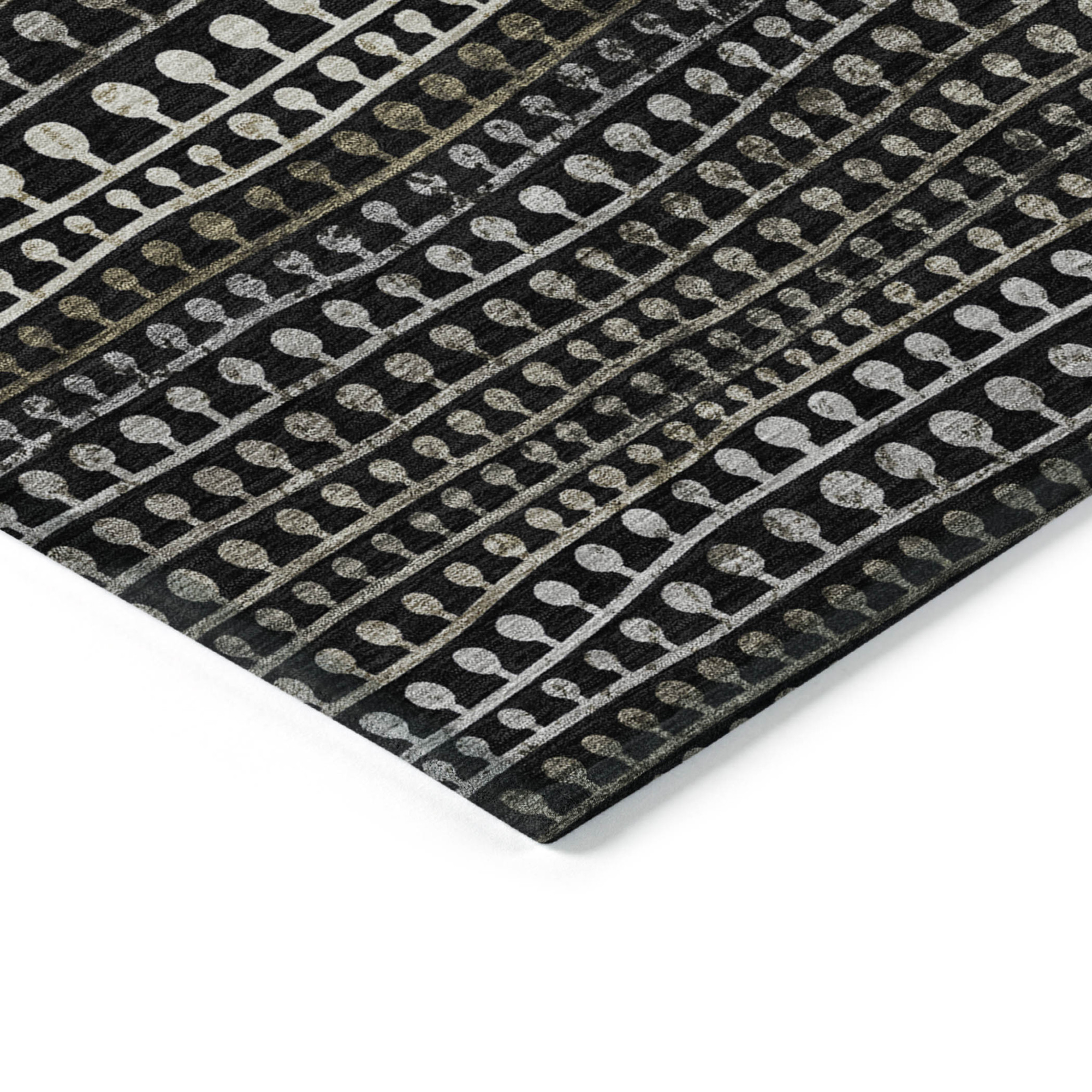 10' X 14' Taupe Charcoal And Gray Striped Washable Indoor Outdoor Area Rug - 1 - Sports & Outdoor