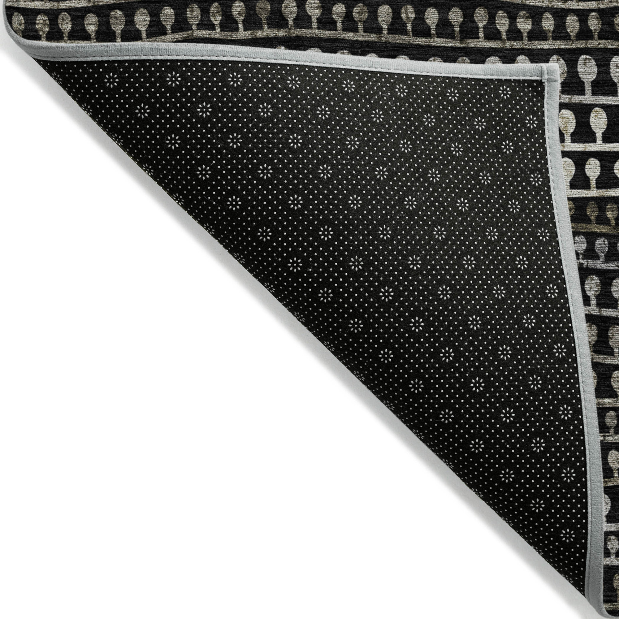10' X 14' Taupe Charcoal And Gray Striped Washable Indoor Outdoor Area Rug - 1 - Sports & Outdoor