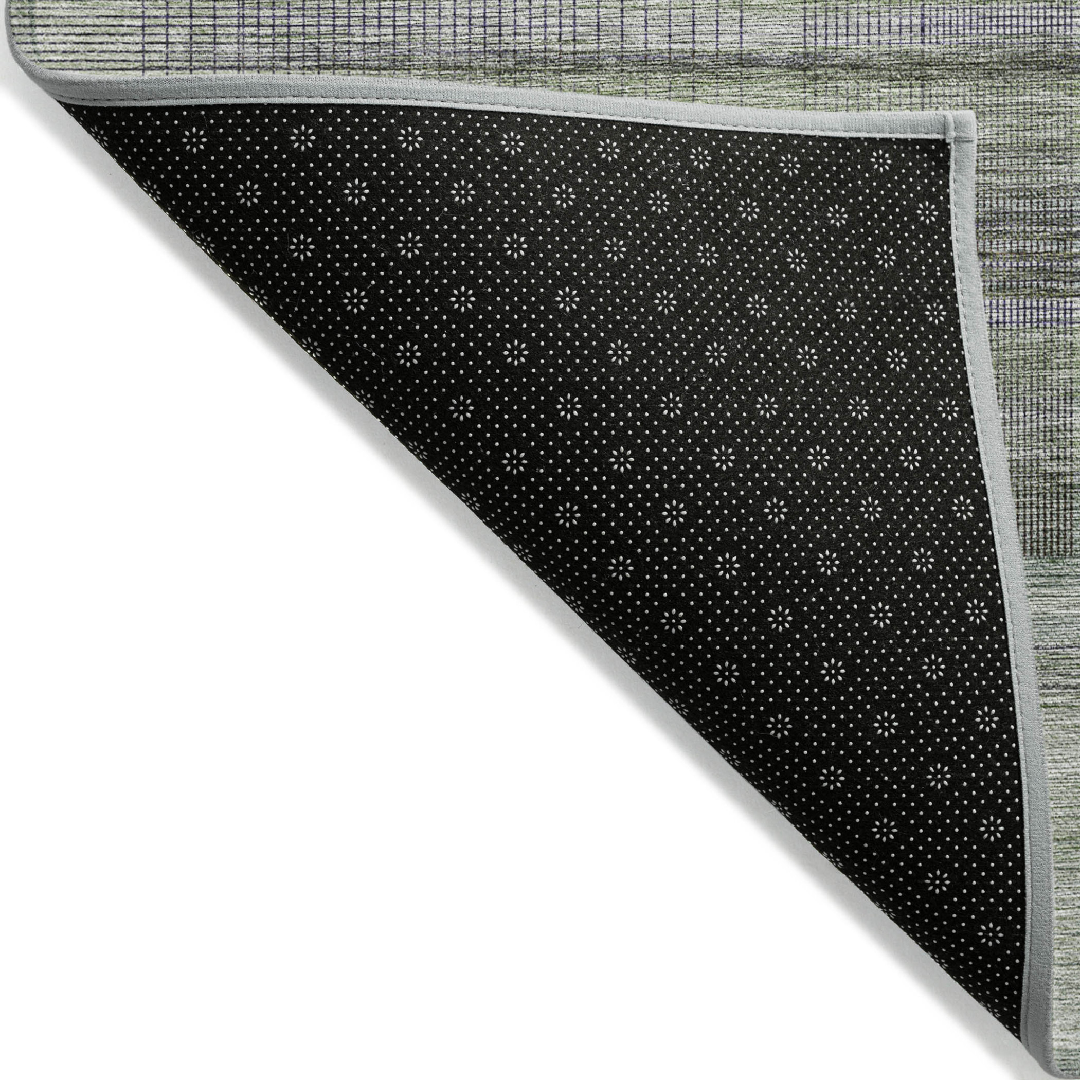 10' X 14' Artichoke Green Purple And Fern Green Striped Washable Indoor Outdoor Area Rug - 1 - Sports & Outdoor