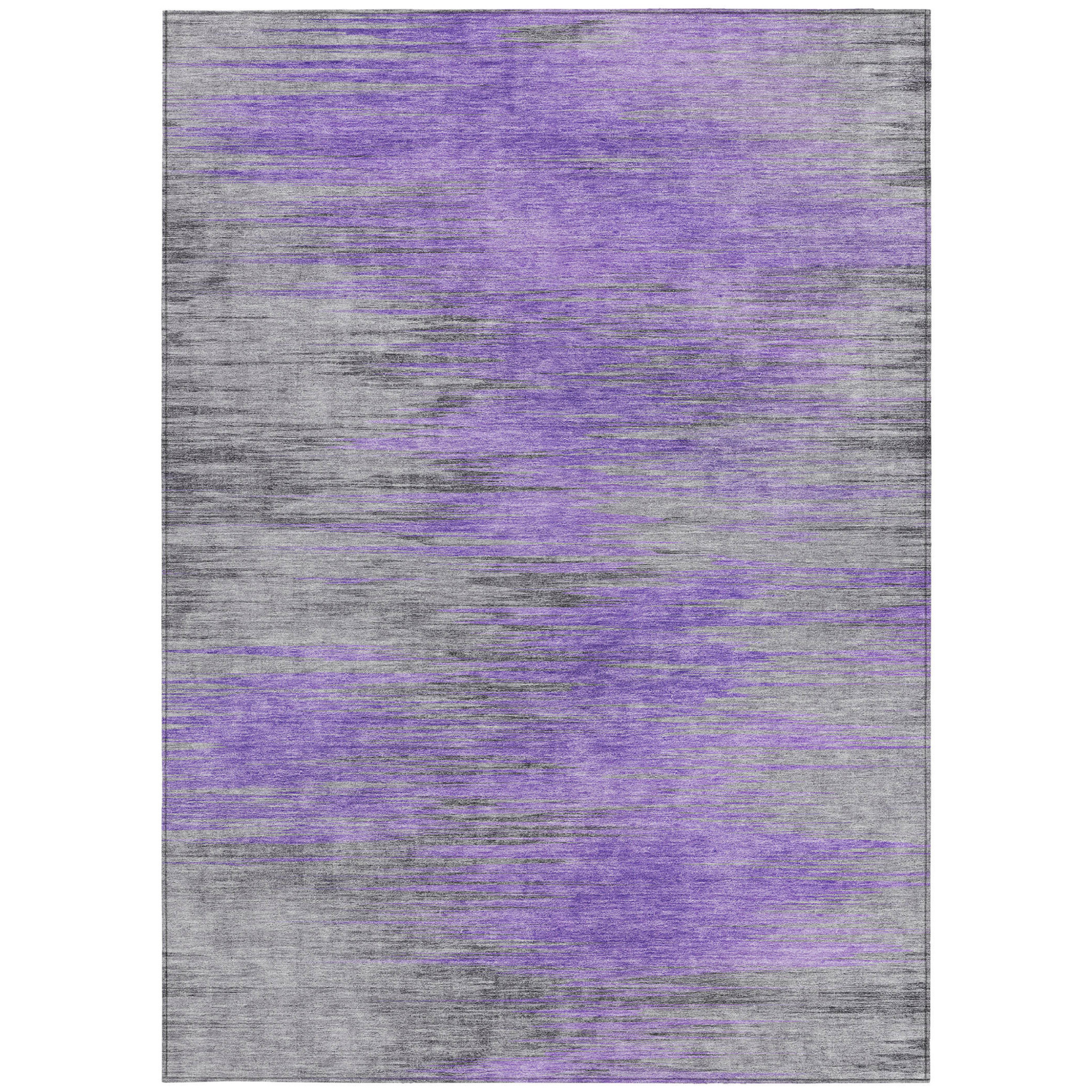 10' X 14' Purple Gray And Charcoal Abstract Washable Indoor Outdoor Area Rug - 1 - Sports & Outdoor