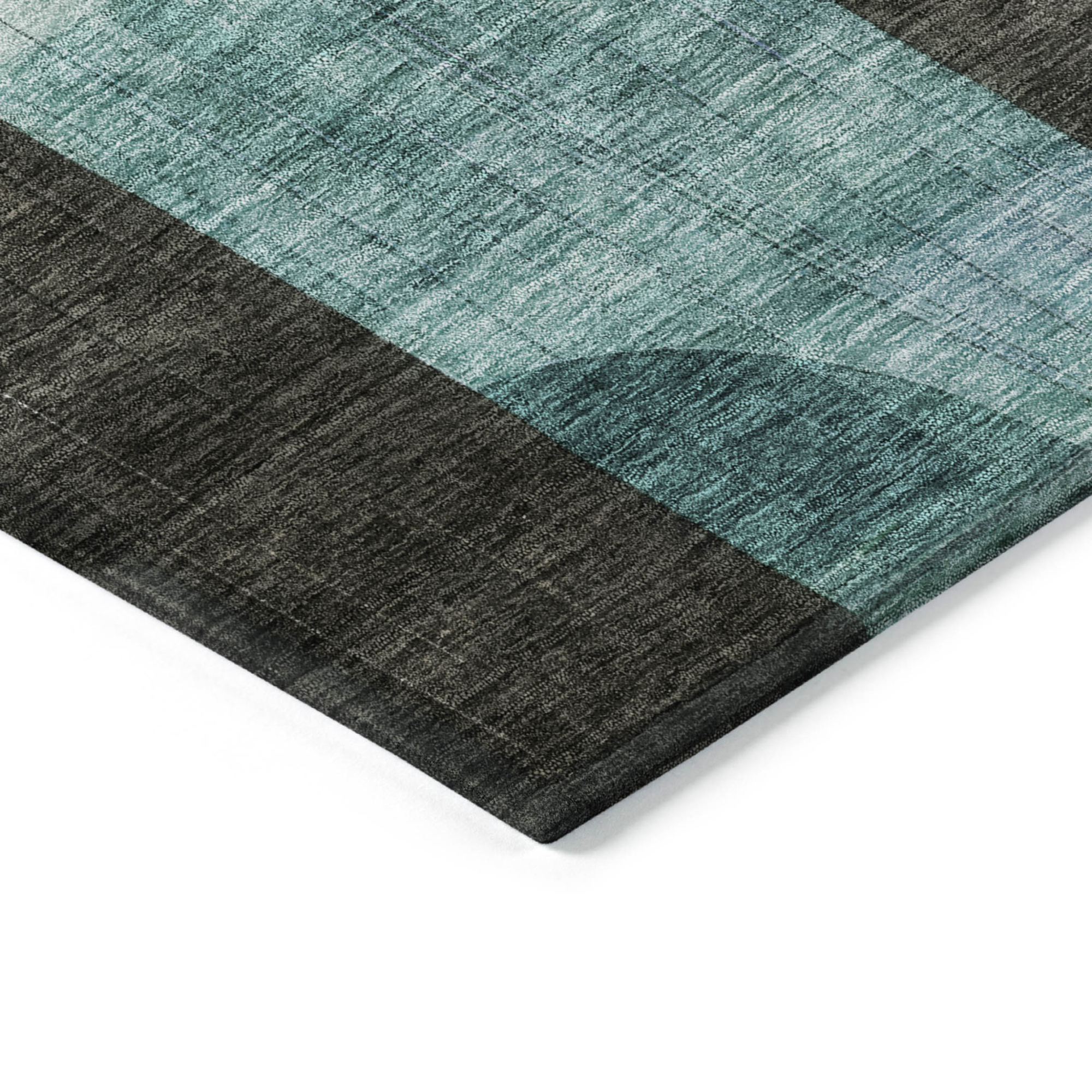 10' X 14' Brown Blue And Green Abstract Washable Indoor Outdoor Area Rug - 1 - Sports & Outdoor