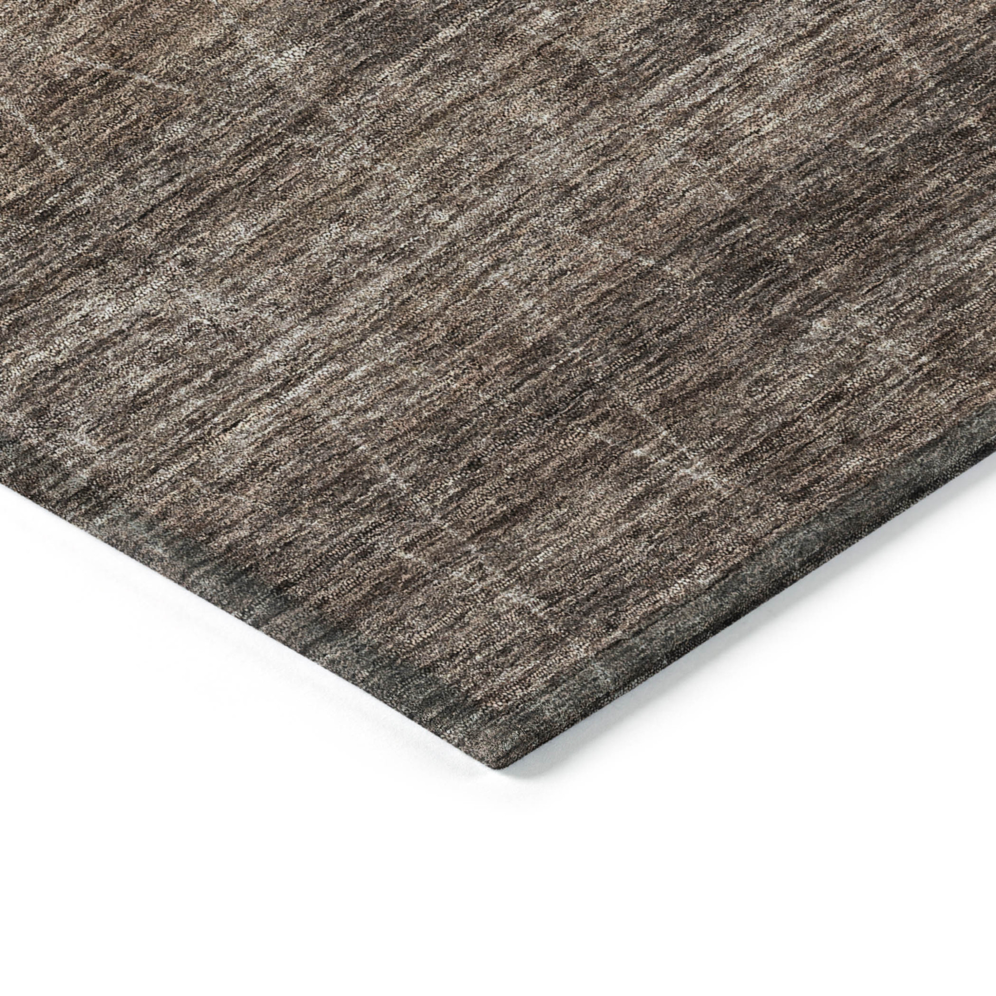 10' X 14' Coffee And Ivory Geometric Washable Indoor Outdoor Area Rug - 1 - Sports & Outdoor