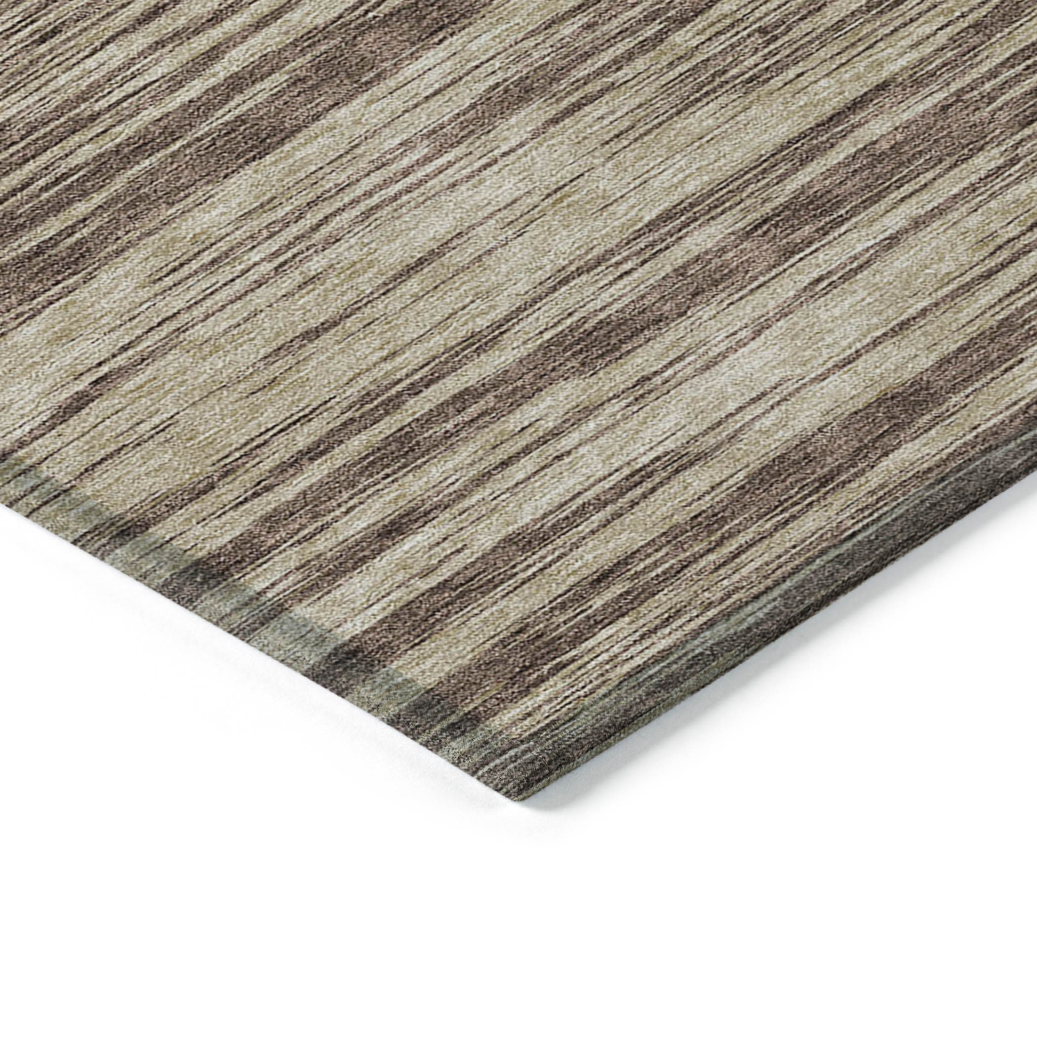 10' X 14' Brown And Beige Abstract Washable Indoor Outdoor Area Rug - 1 - Sports & Outdoor