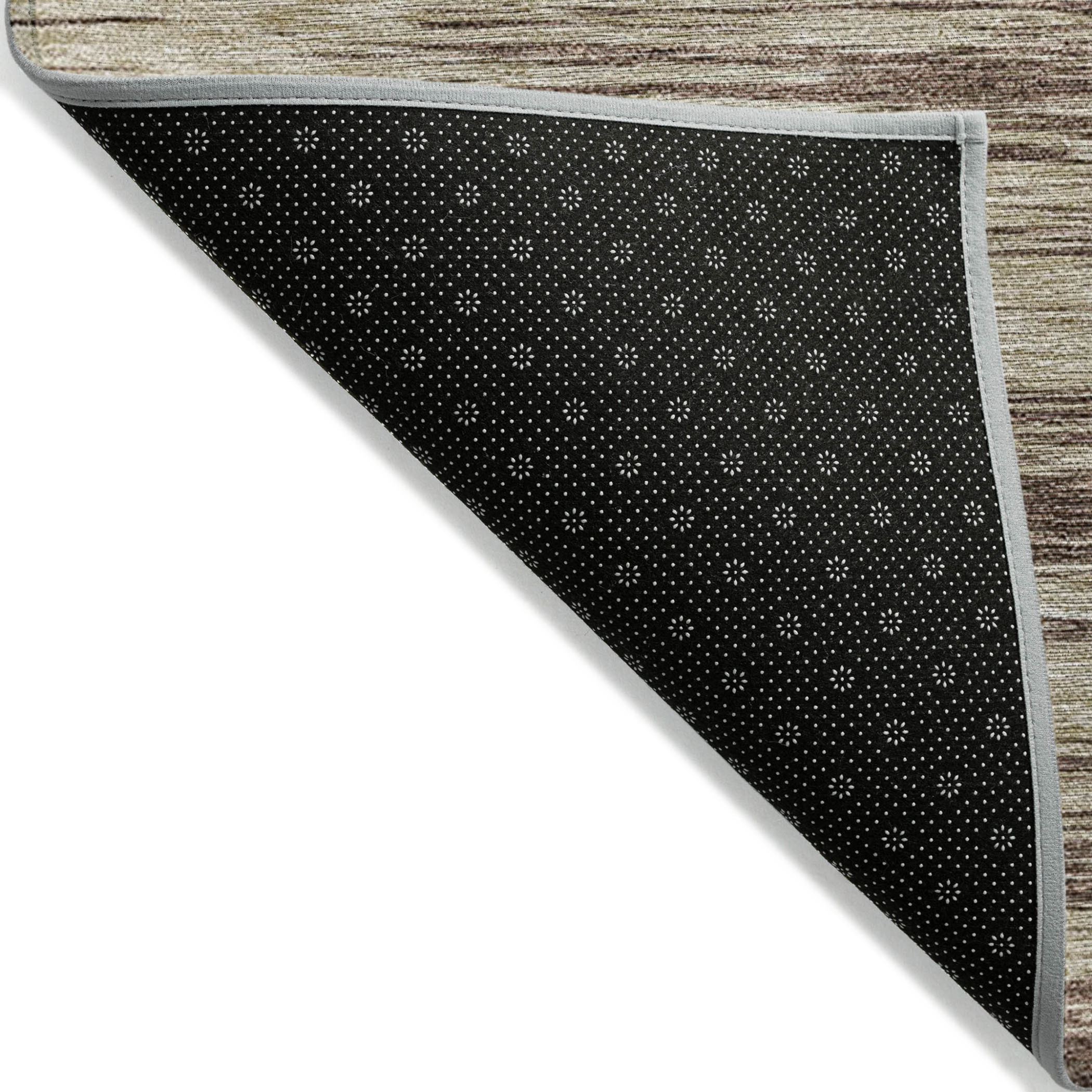 10' X 14' Brown And Beige Abstract Washable Indoor Outdoor Area Rug - 1 - Sports & Outdoor