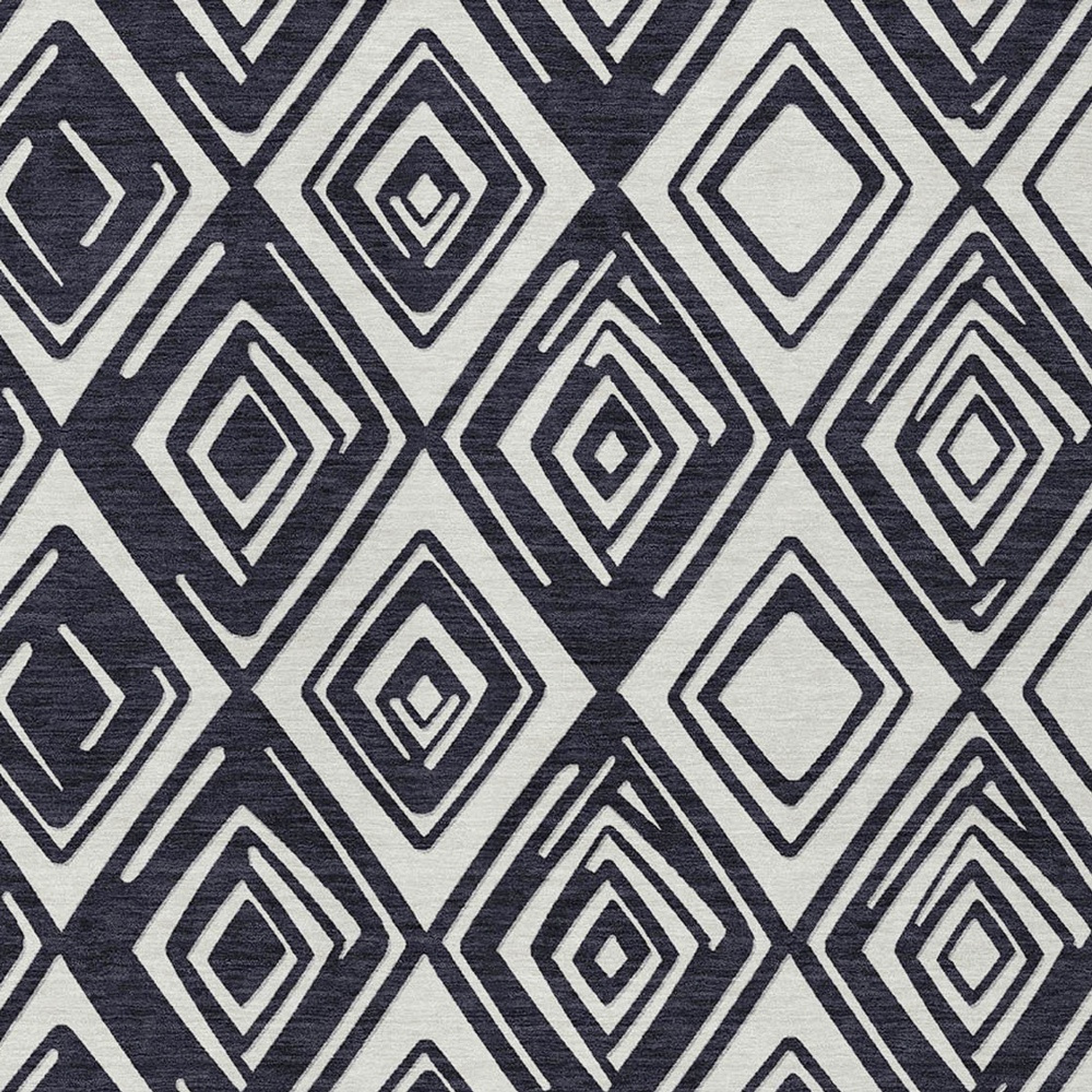 10' X 14' Black And Ivory Geometric Washable Indoor Outdoor Area Rug - 1 - Sports & Outdoor