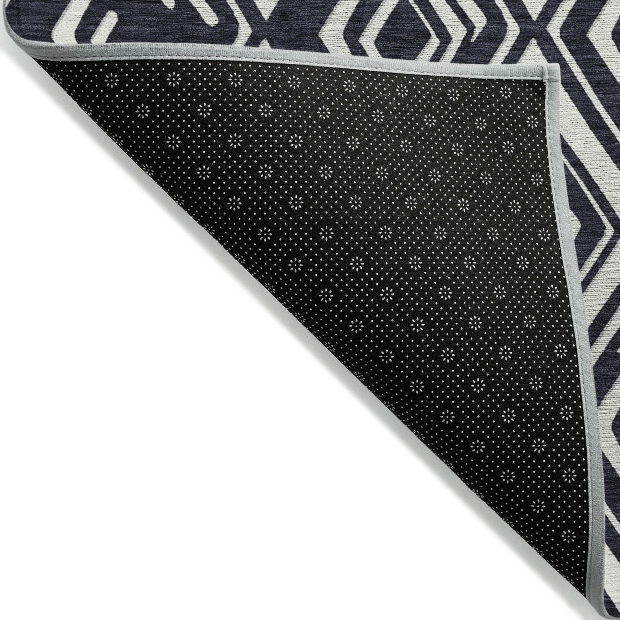 10' X 14' Black And Ivory Geometric Washable Indoor Outdoor Area Rug - 1 - Sports & Outdoor