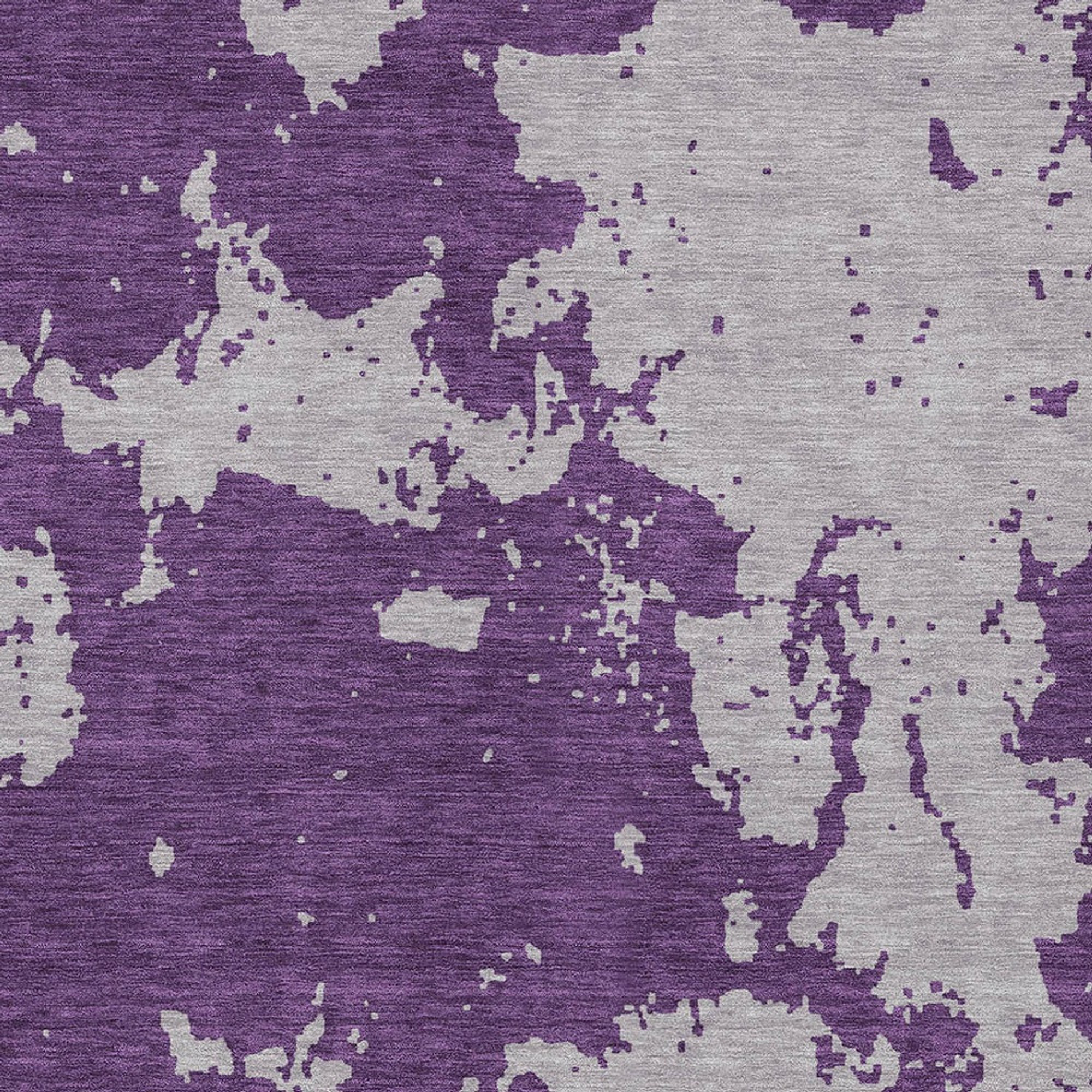 10' X 14' Purple And Lavender Abstract Washable Indoor Outdoor Area Rug - 1 - Sports & Outdoor