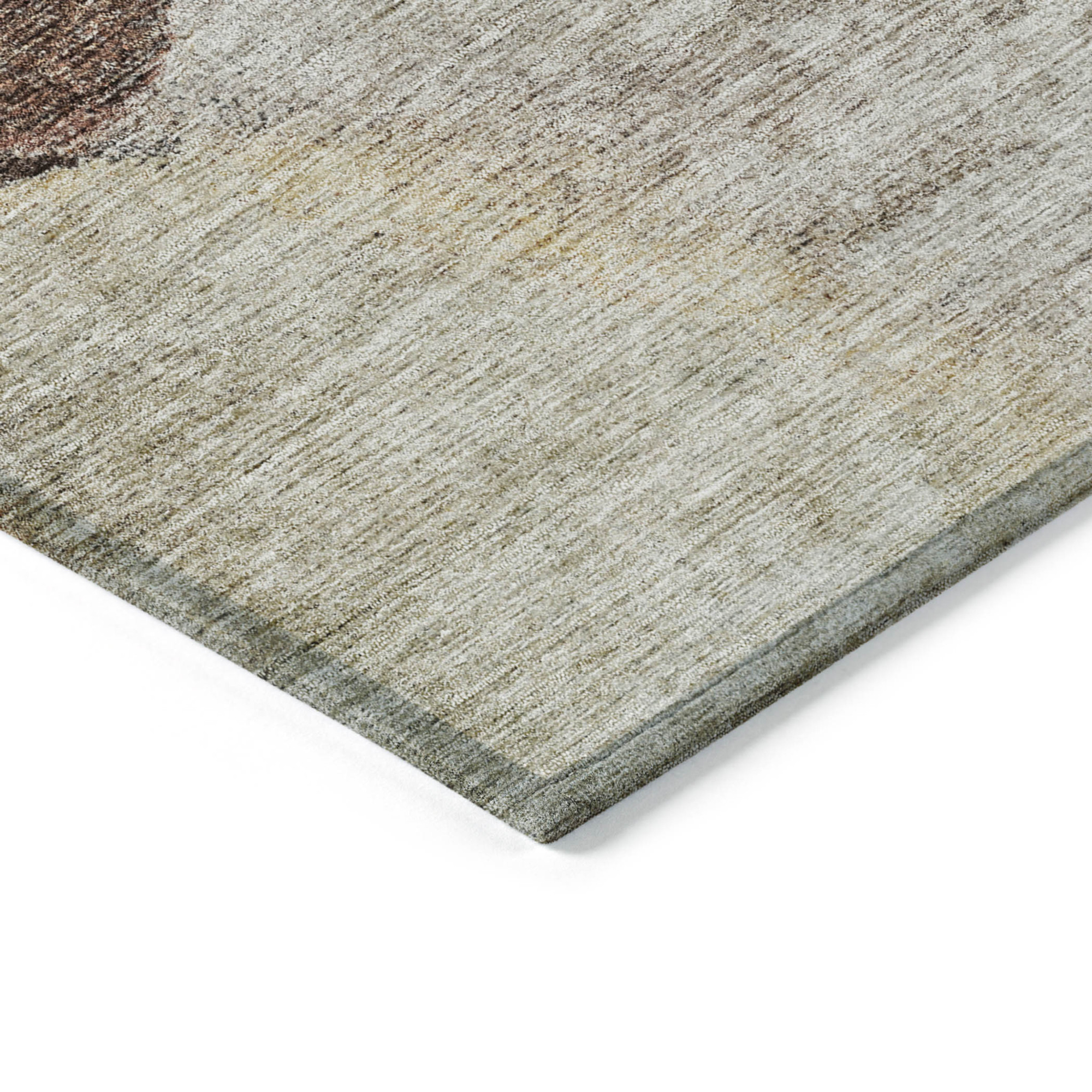 10' X 14' Coffee Copper And Beige Abstract Washable Indoor Outdoor Area Rug - 1 - Sports & Outdoor