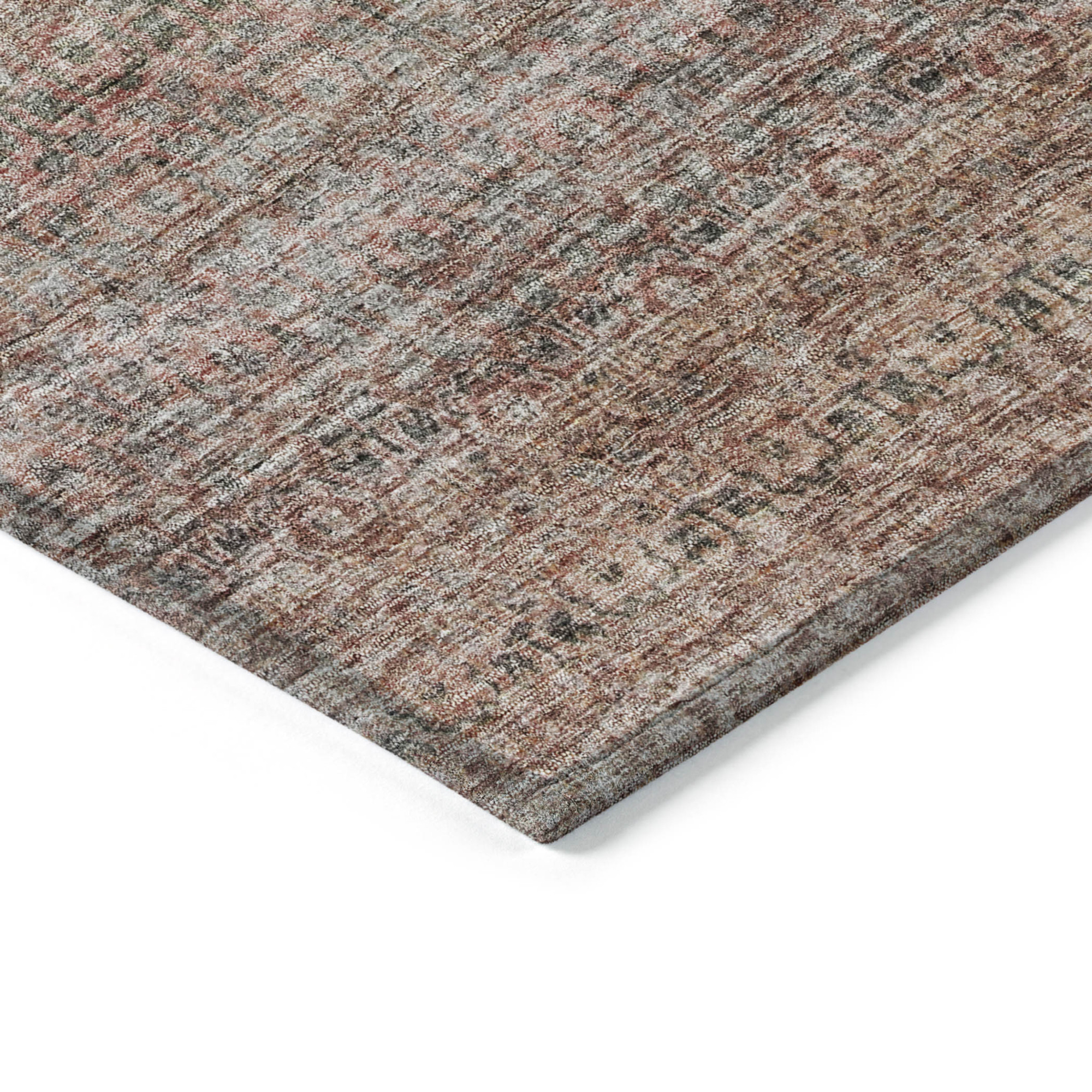 10' X 14' Coral And Black Striped Washable Indoor Outdoor Area Rug - 1 - Sports & Outdoor