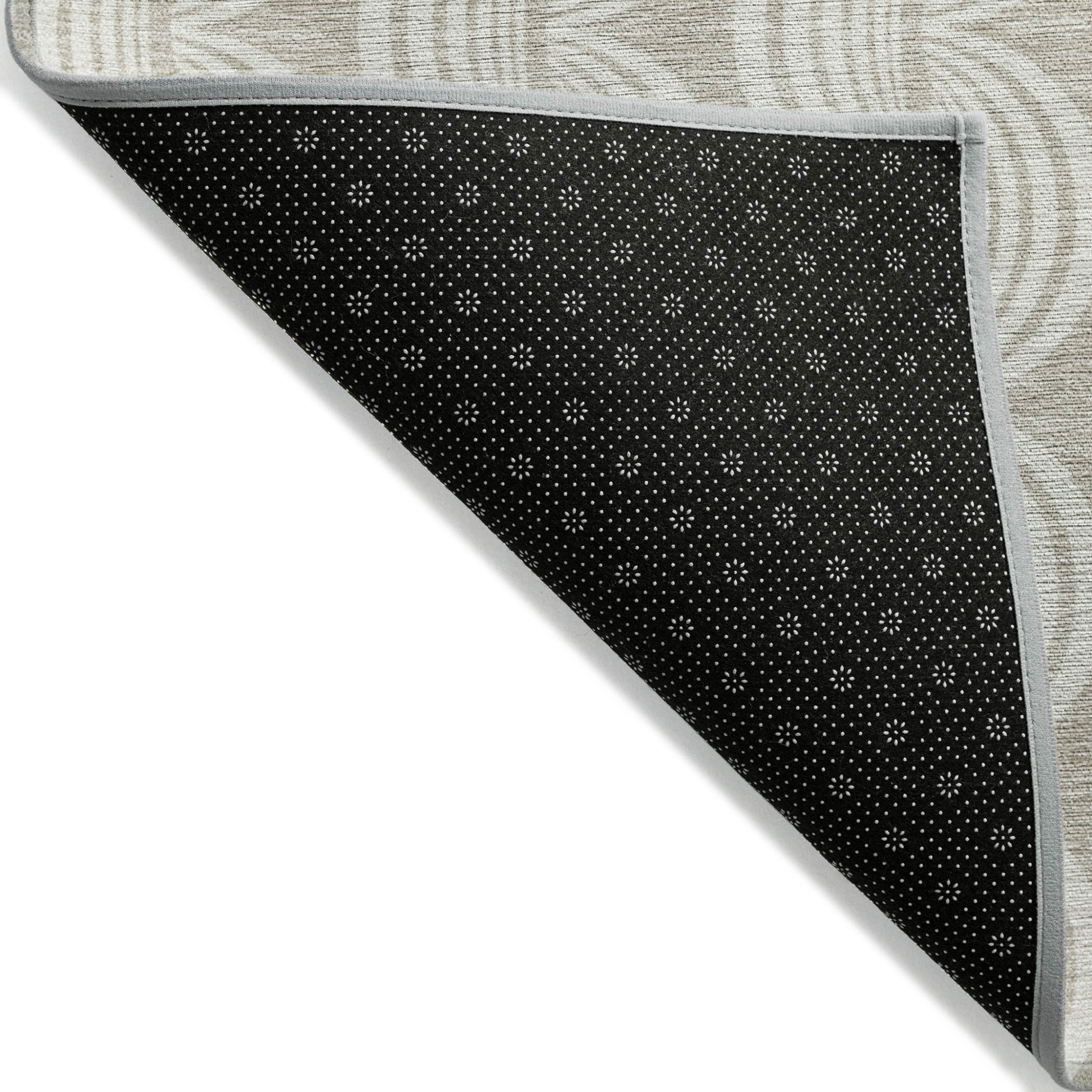 10' X 14' Beige And Ivory Ogee Washable Indoor Outdoor Area Rug - 1 - Sports & Outdoor
