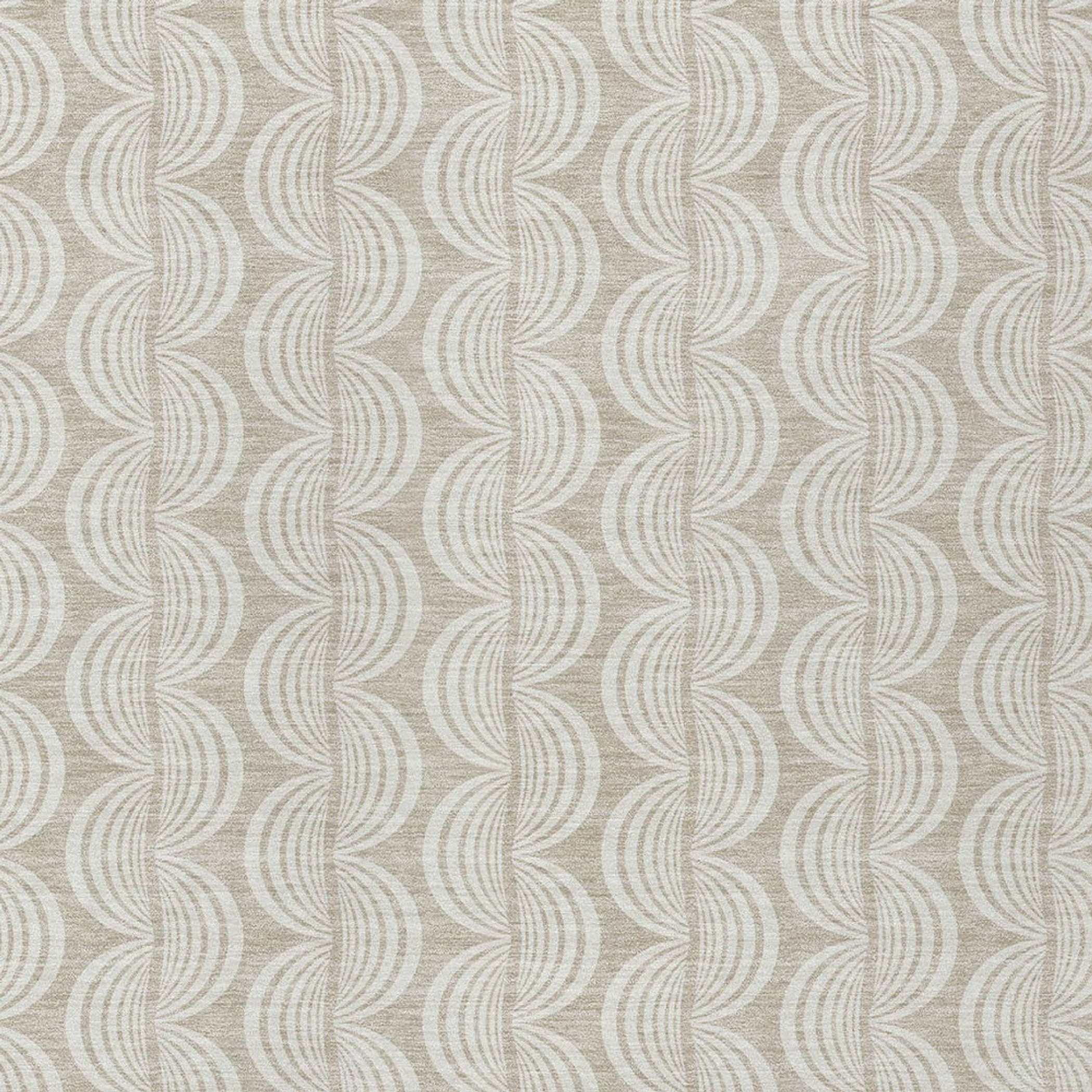 10' X 14' Beige And Ivory Ogee Washable Indoor Outdoor Area Rug - 1 - Sports & Outdoor