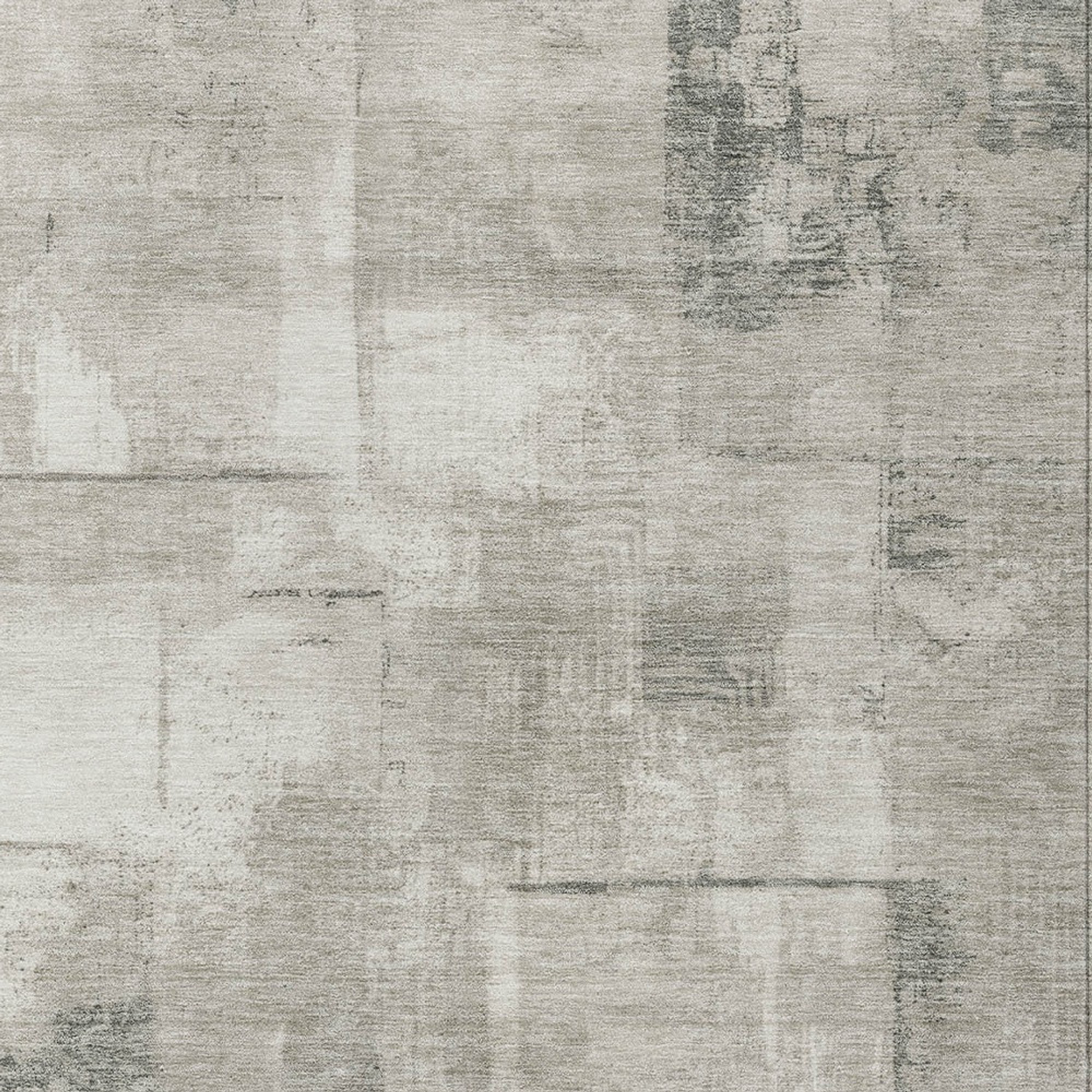 10' X 14' Beige And Gray Geometric Washable Indoor Outdoor Area Rug - 1 - Sports & Outdoor