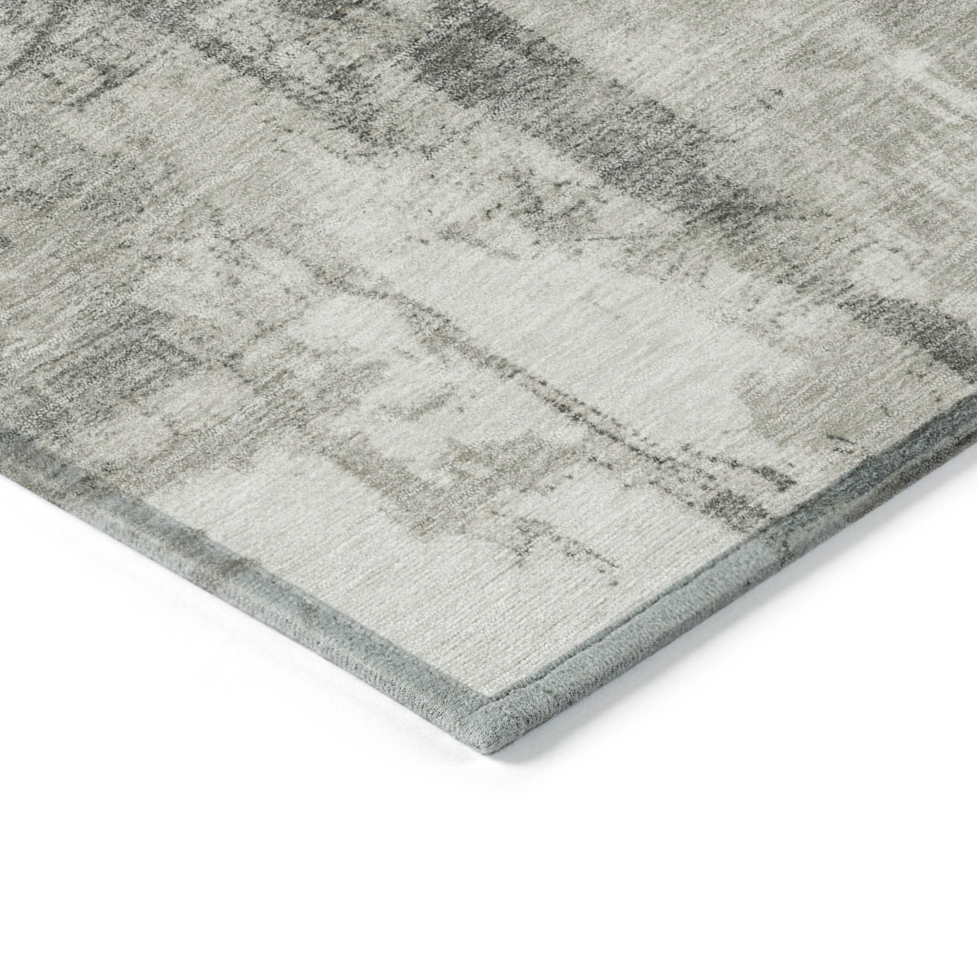 10' X 14' Beige And Gray Geometric Washable Indoor Outdoor Area Rug - 1 - Sports & Outdoor