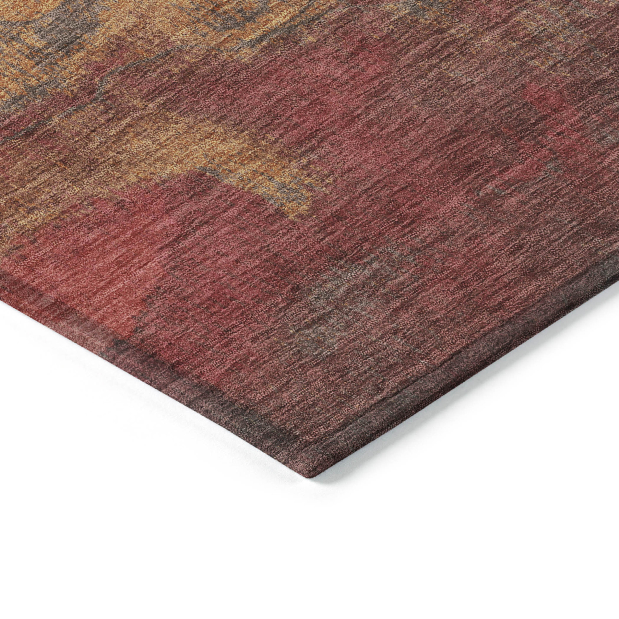 10' X 14' Blush Mauve And Rust Abstract Washable Indoor Outdoor Area Rug - 1 - Sports & Outdoor